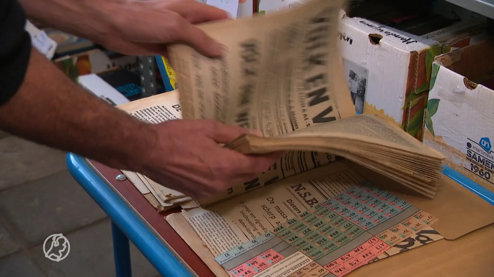 NSB-bladen en verzetskrantjes duiken op in kringloopwinkel