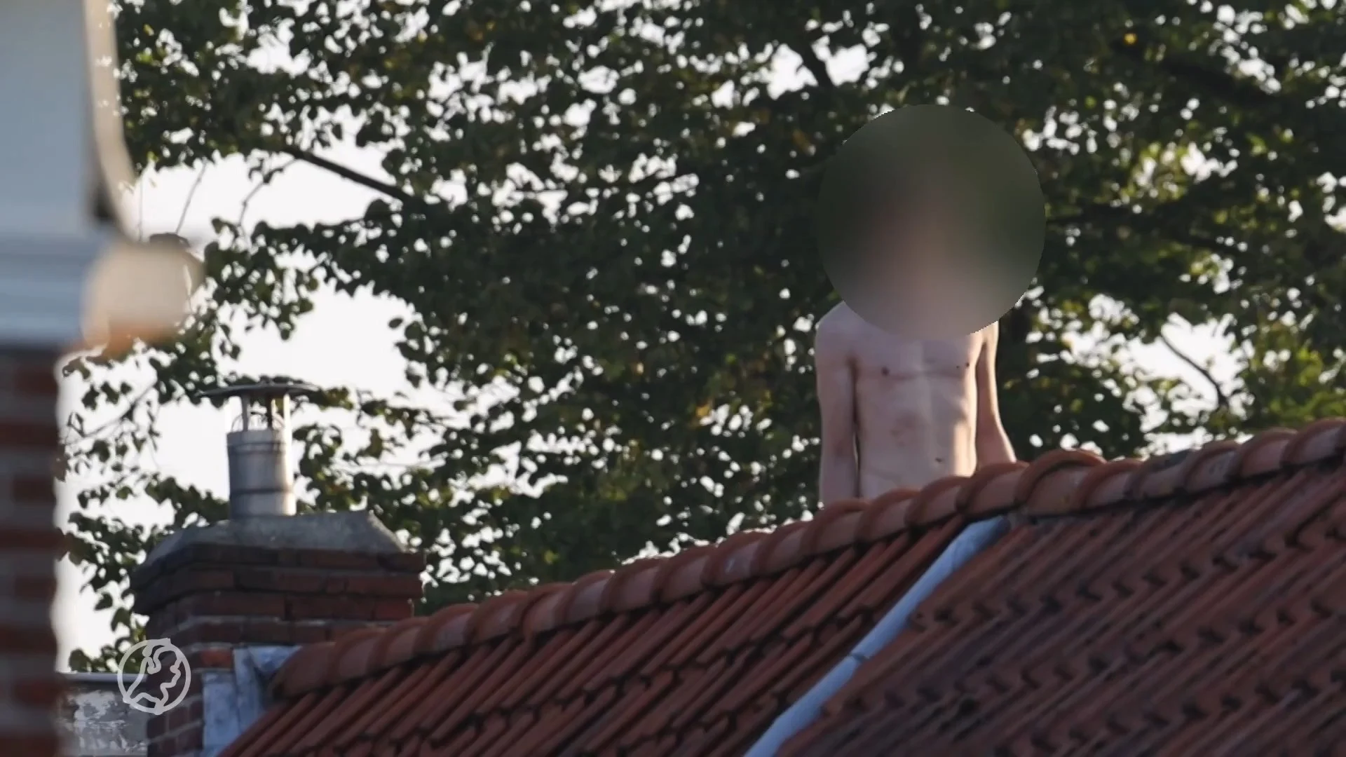 Halfnaakte man met vuurwapen op dak in centrum van Leeuwarden