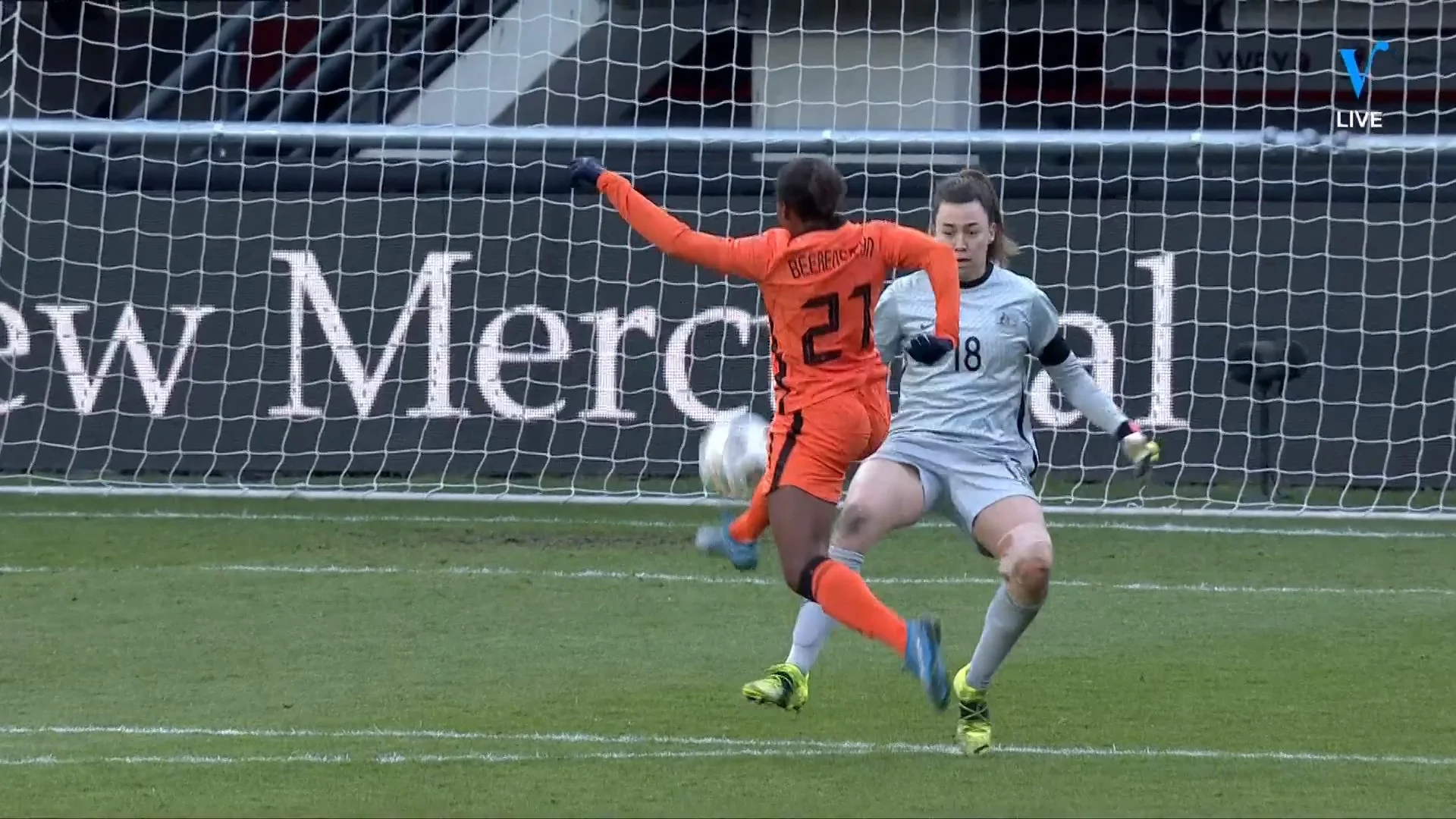 VIDEOGOAL: Oranje Leeuwinnen - Australië 4-0 (Beerensteyn)