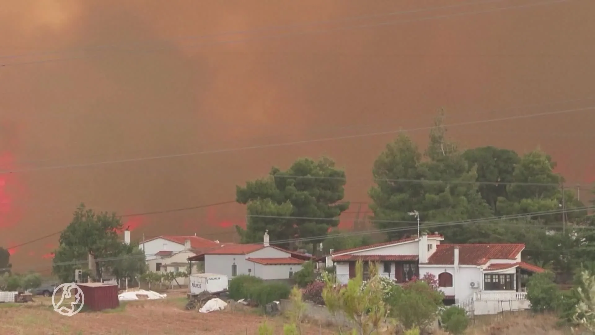 Grote brand op Rhodos