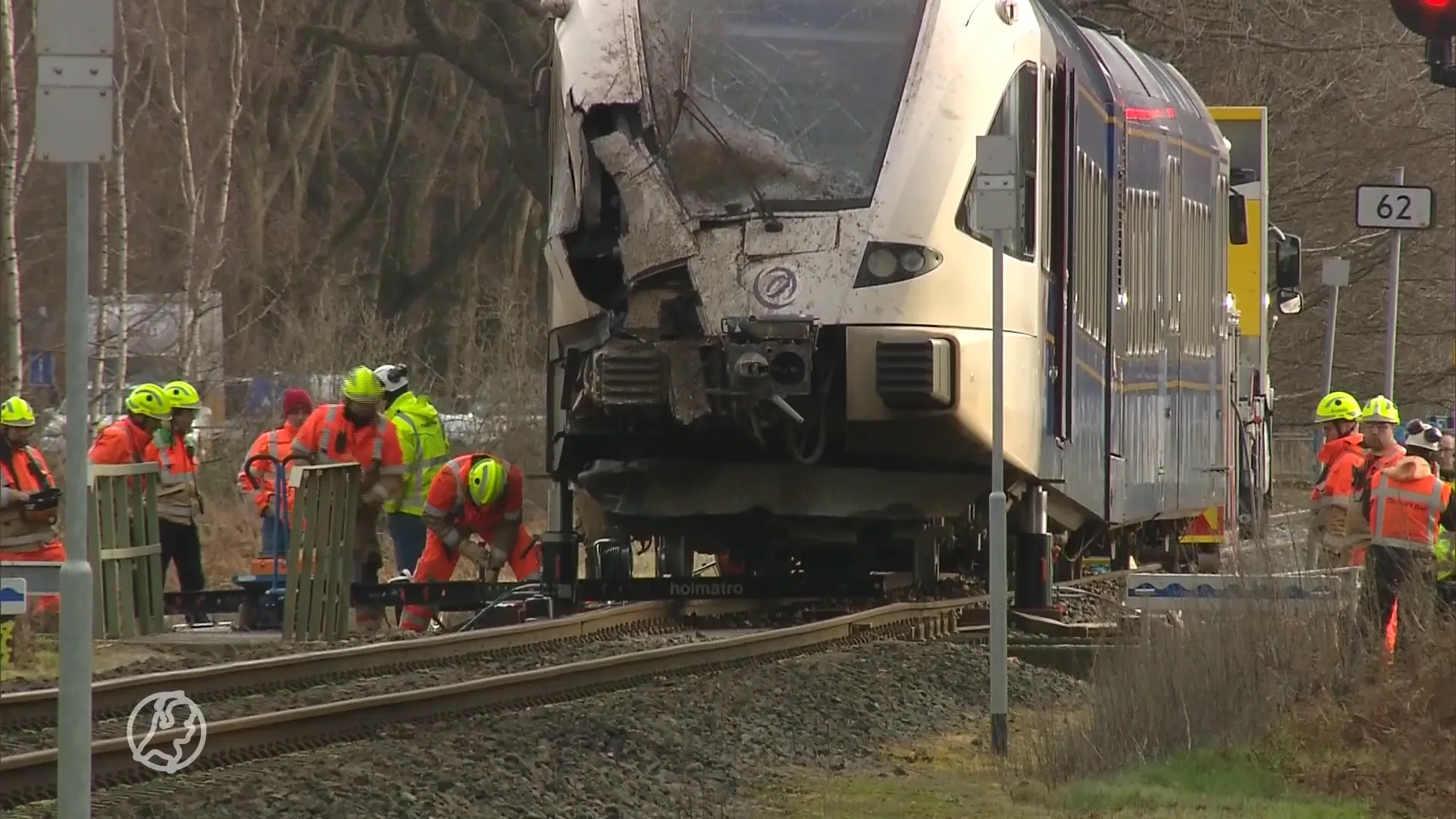 Treinverkeer nog niet hervat na ongeval Tienray