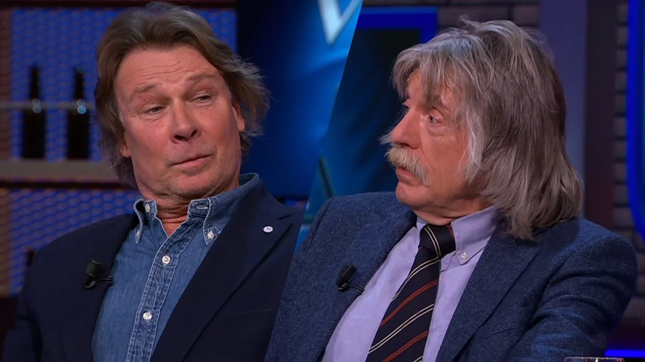 Hans biedt excuses aan; Johan en René stomverbaasd