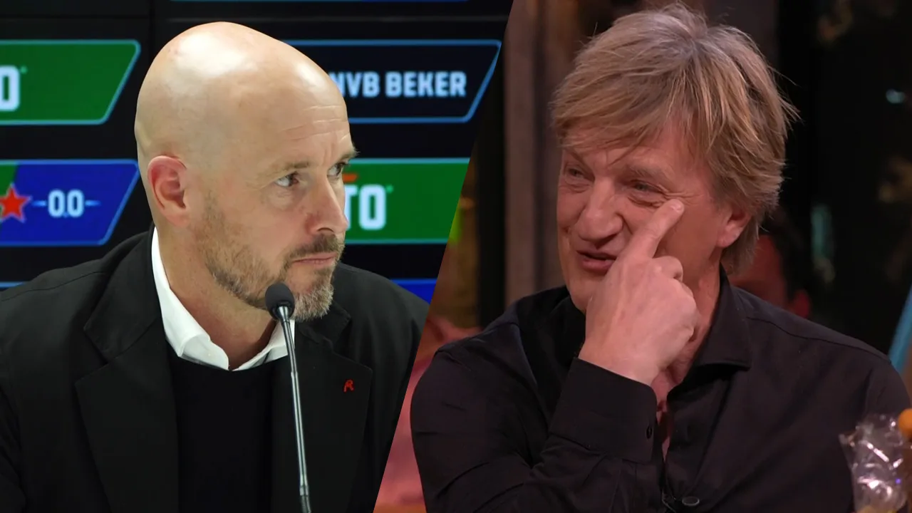Wim lacht om uitleg Ten Hag in het Engels: 'Dat kan nog weleens lastig worden in Manchester!'