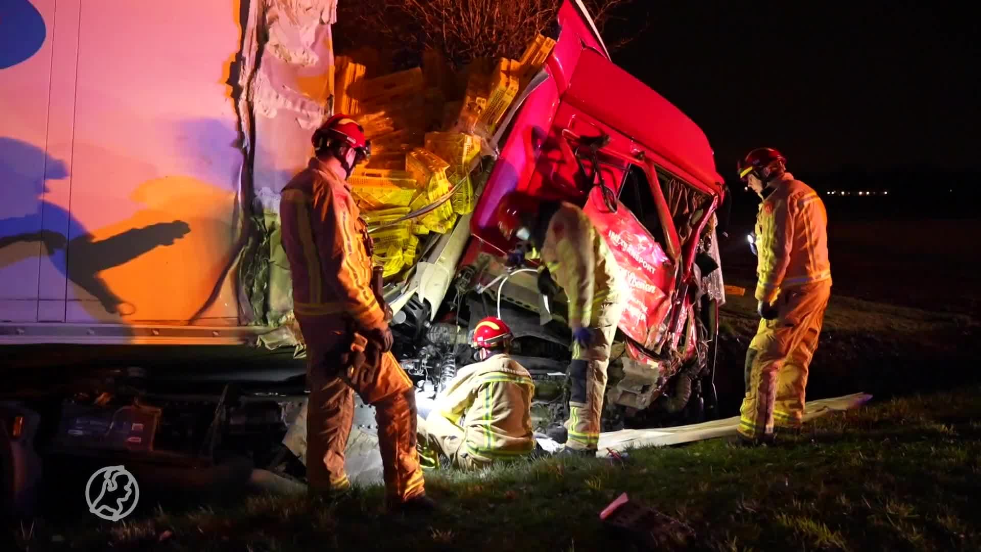 Brabants weiland ligt bezaaid met stukken kip na ongeluk met vrachtwagen