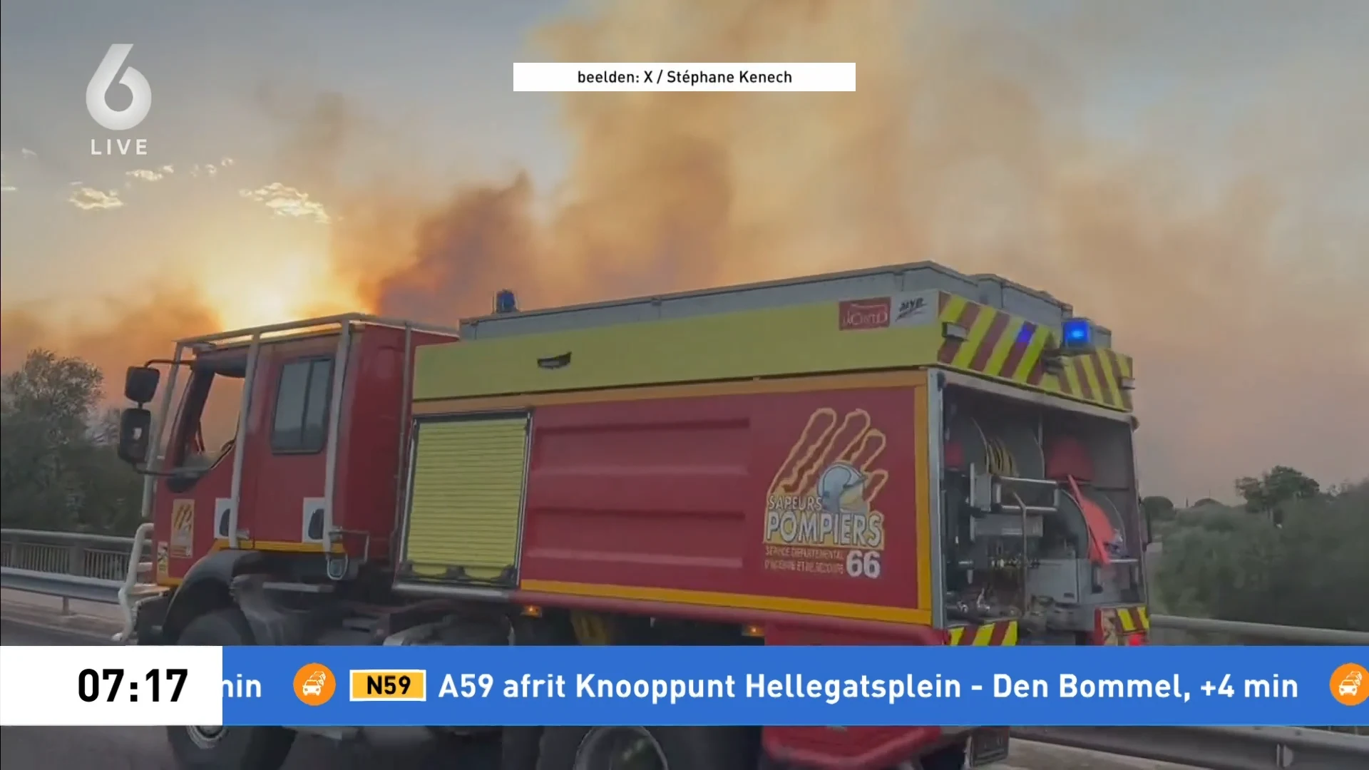 Nederlandse vakantiegangers geteisterd door brand in Frankrijk