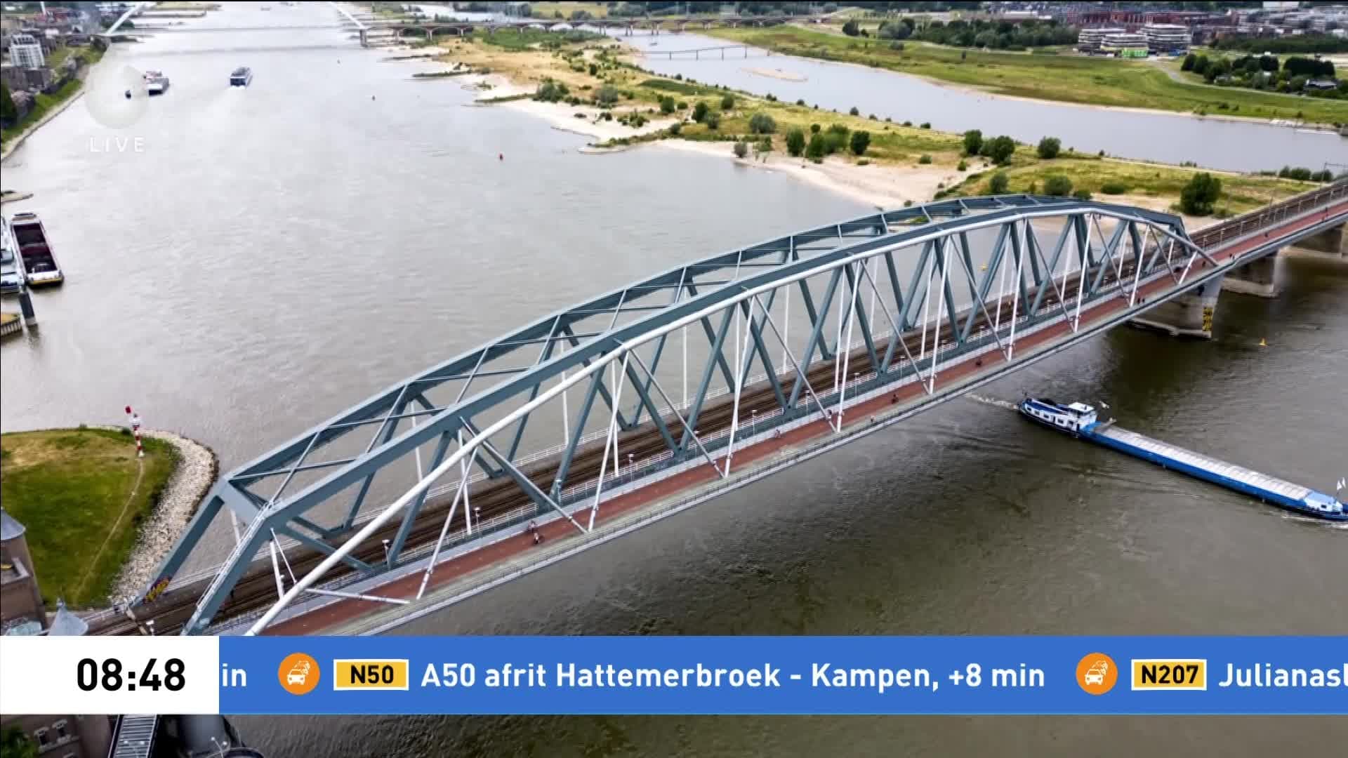 Extra reistijd voor treinreizigers door defect aan spoorbrug bij Nijmegen