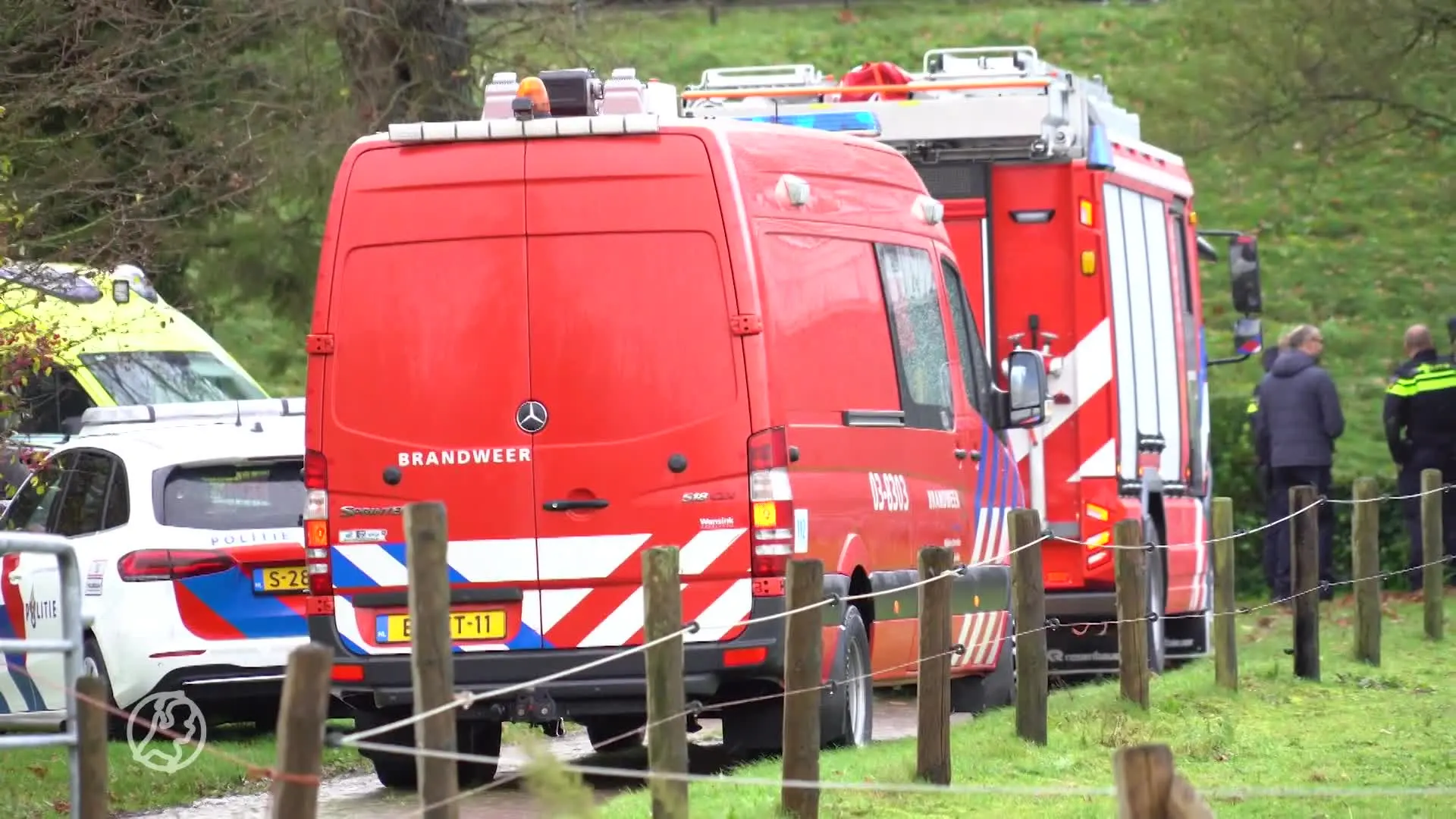 Auto van de weg geblazen