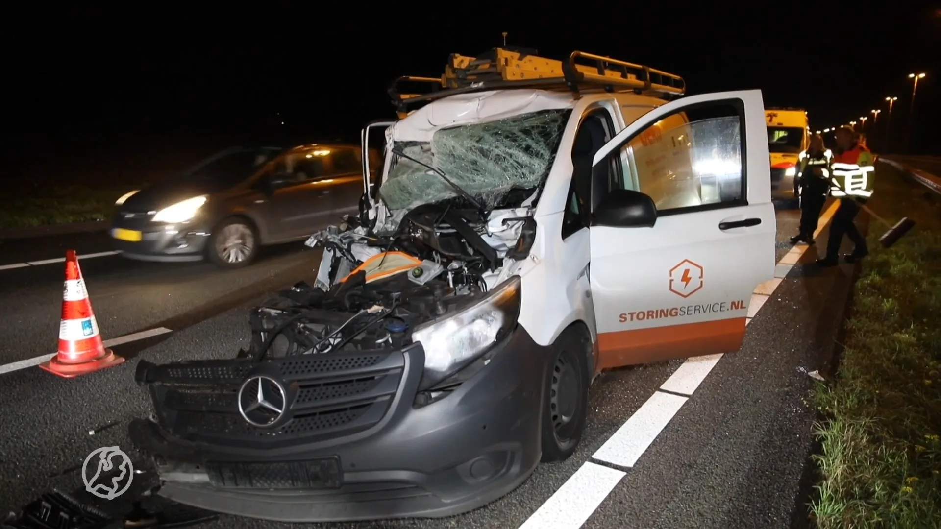 Bestuurder bestelbus heeft engeltje op zijn schouder