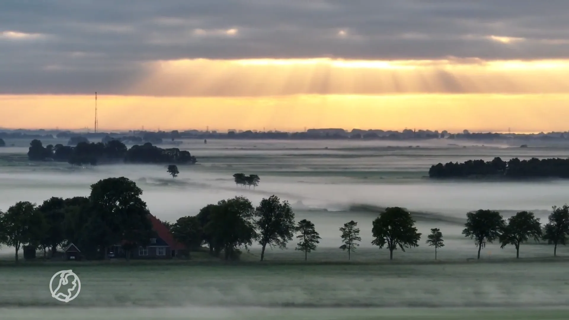 Zonsopgang in Friesland op langste dag van het jaar