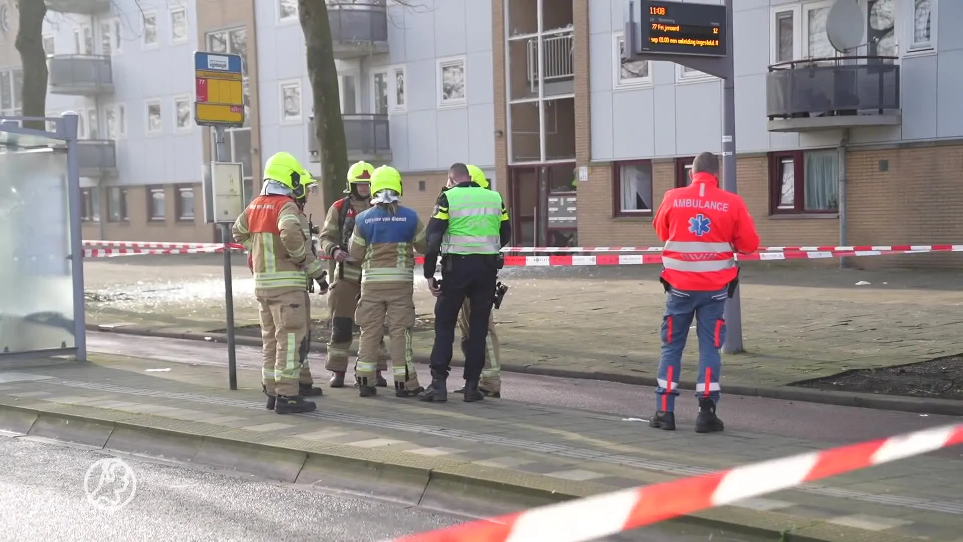 Explosie blaast ruiten uit portiekflat in Rotterdam
