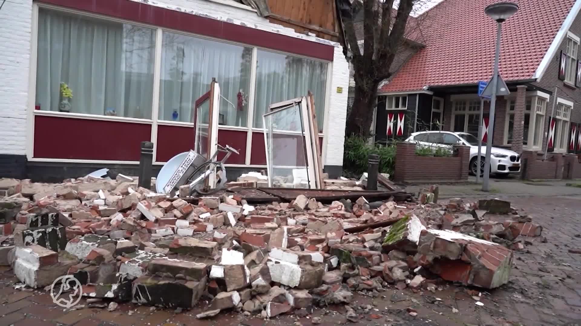 Muur Chinees restaurant Broek op Langedijk omgewaaid: 'Helaas begint 2023 niet als gehoopt'