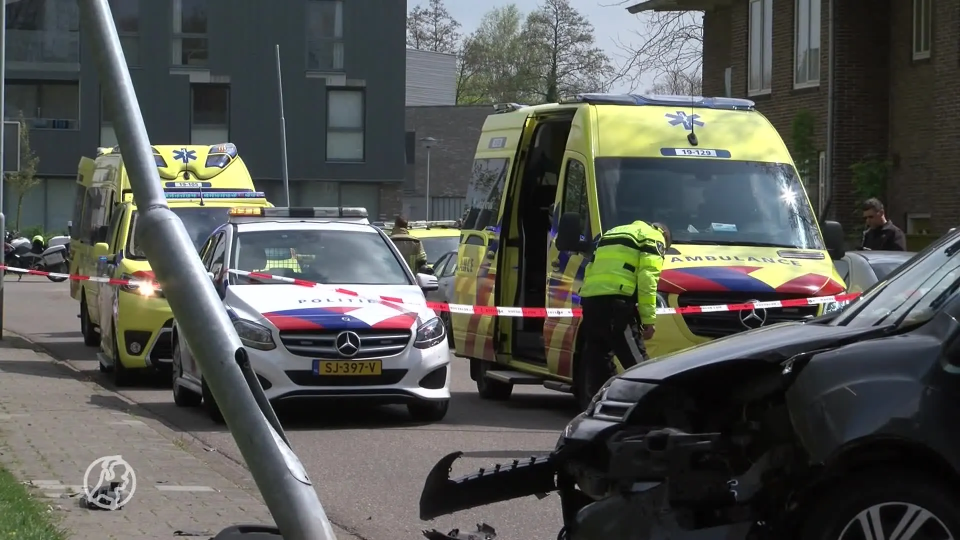 Kind (4) ernstig gewond bij botsing tegen lantaarnpaal in Middelburg