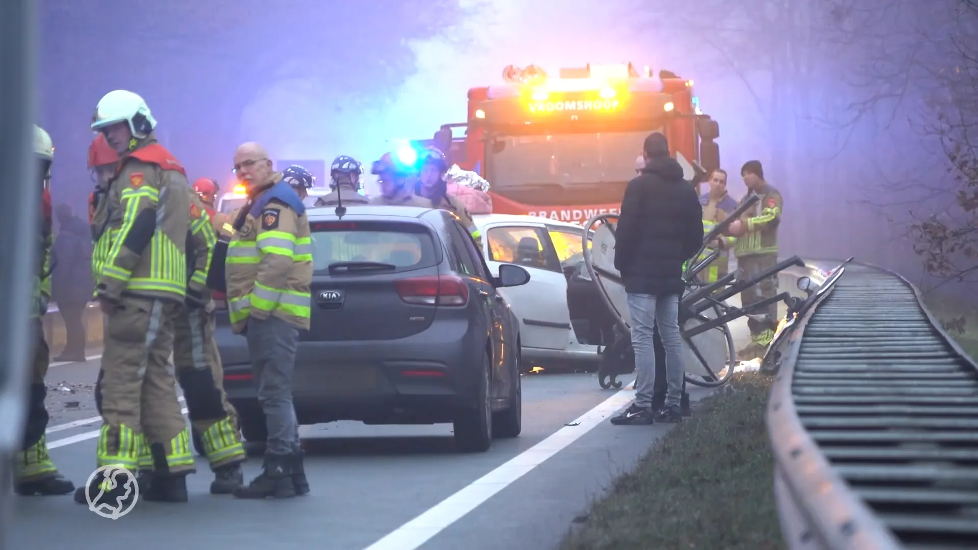 Zeer zwaar ongeluk op N36: negen gewonden waarvan drie kinderen, weg afgeloten