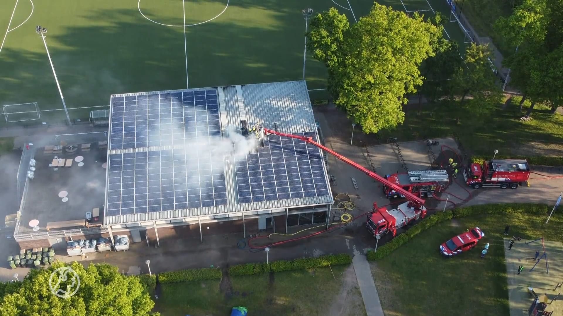 Amateurvoetballers SV Orion in zak en as: brand verwoest clubhuis