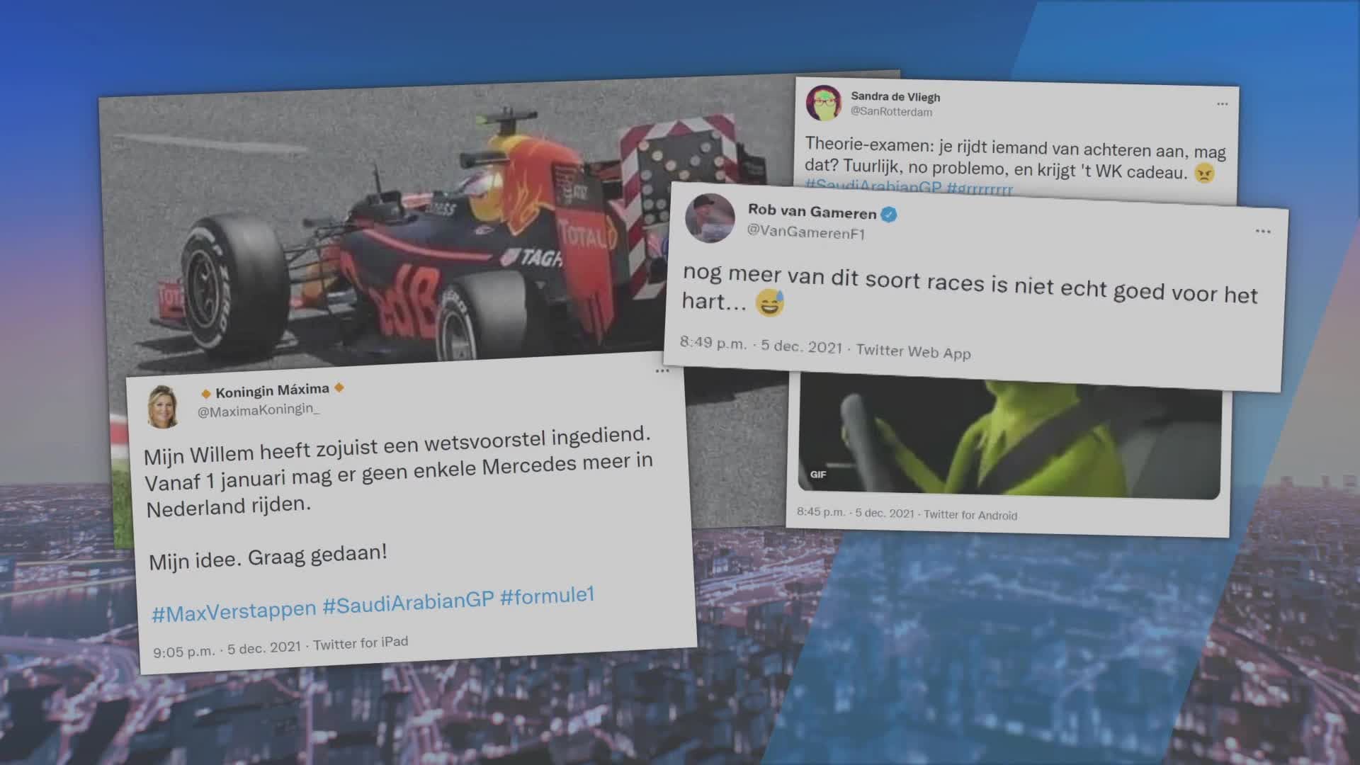 Reacties op social media over F1-race met Max Verstappen
