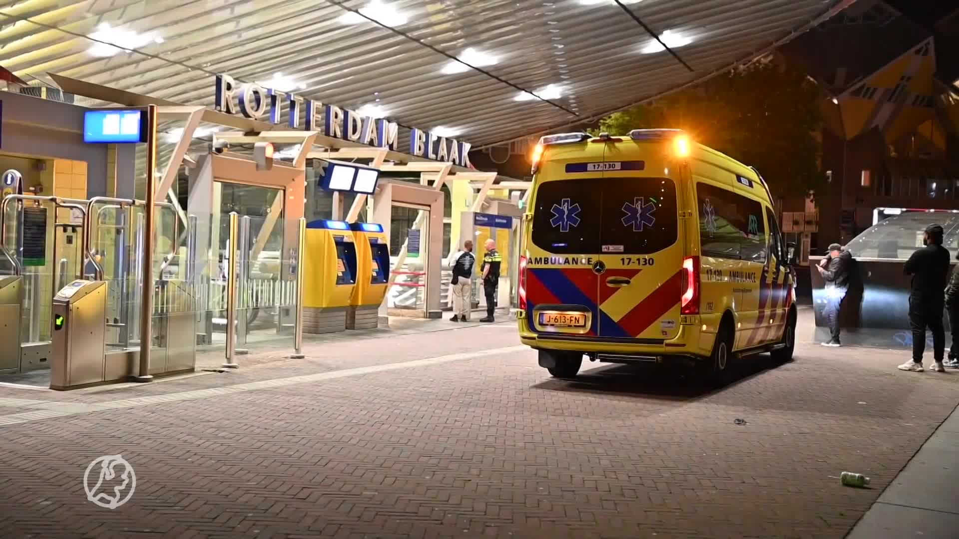 Twee gewonden na steekpartij bij station Blaak in Rotterdam