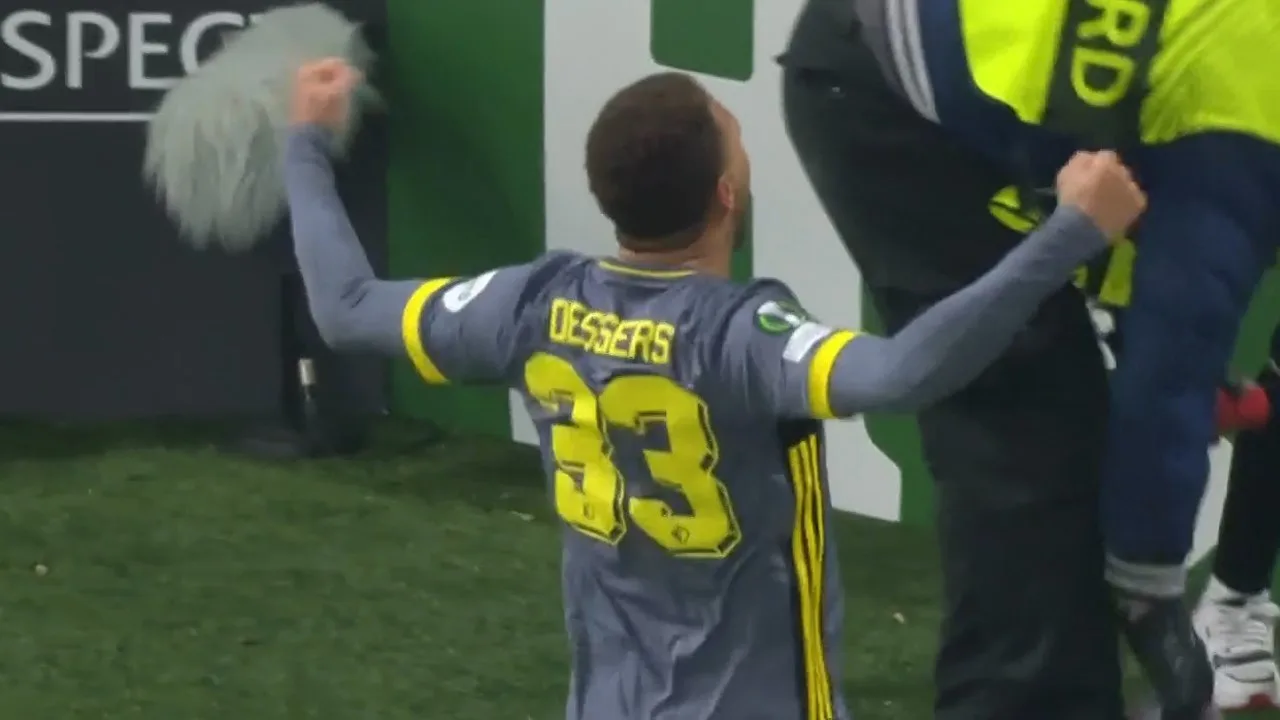 VIDEOGOAL: Slavia Praag - Feyenoord 2-2 (Dessers)