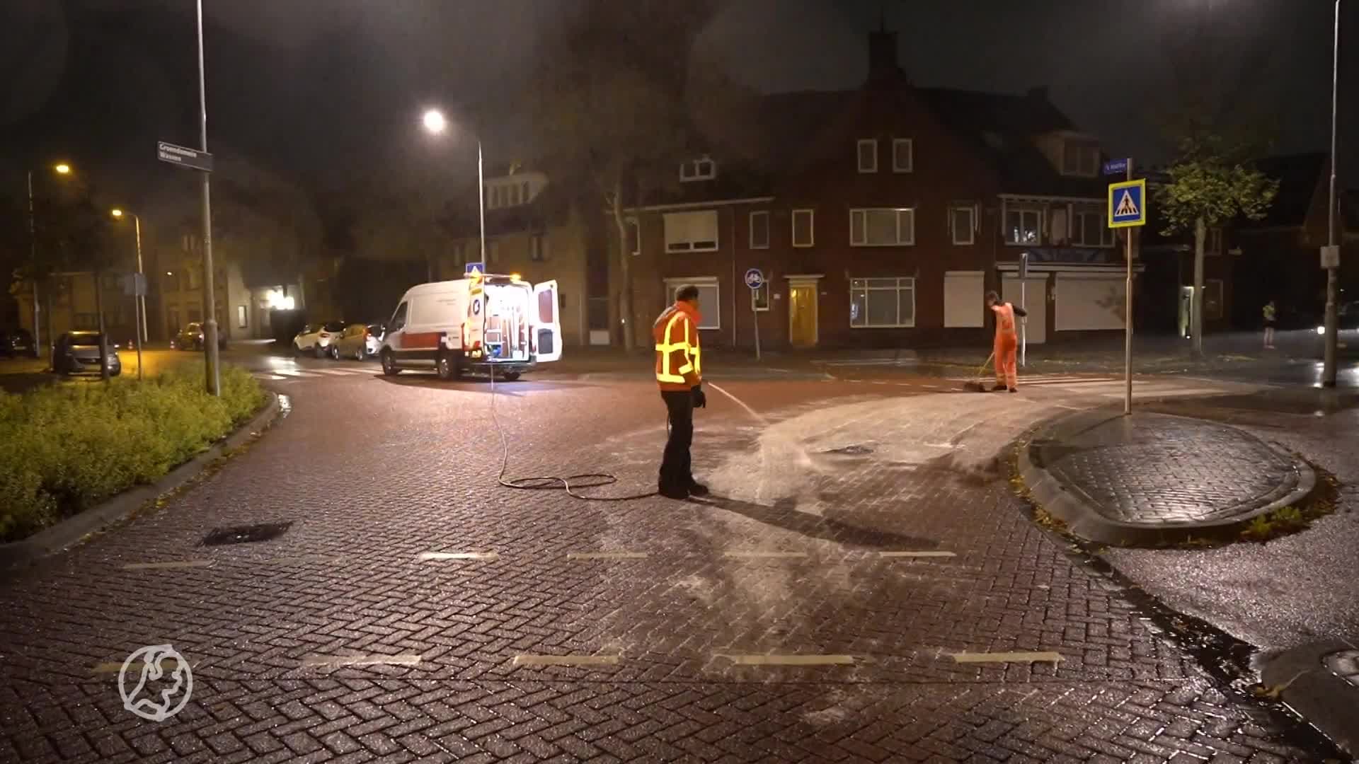 Spekgladde weg in Eindhoven zorgt voor glijpartijen
