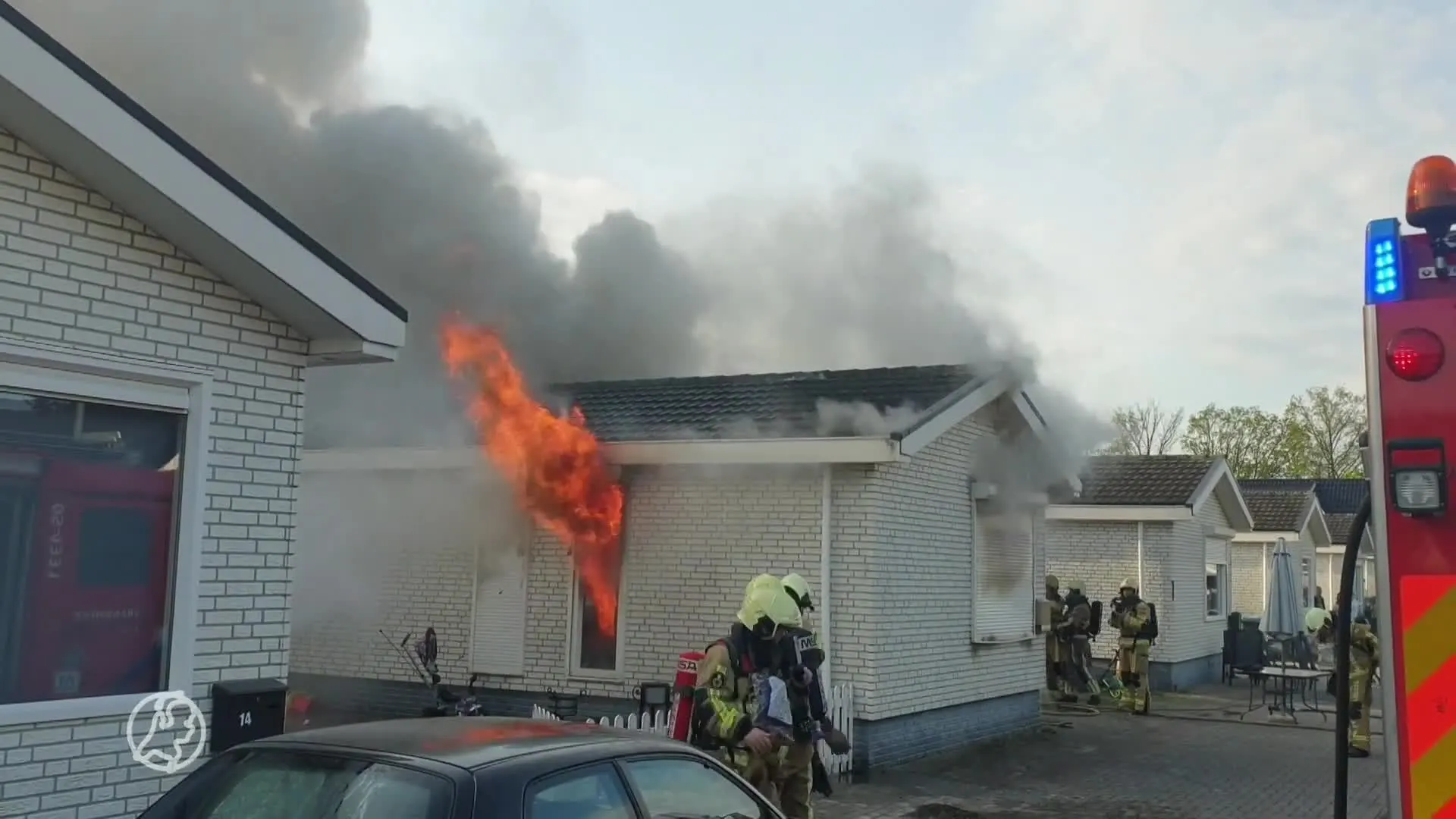 Priscillia redt haar kinderen uit vlammenzee in woonwagen, vo...