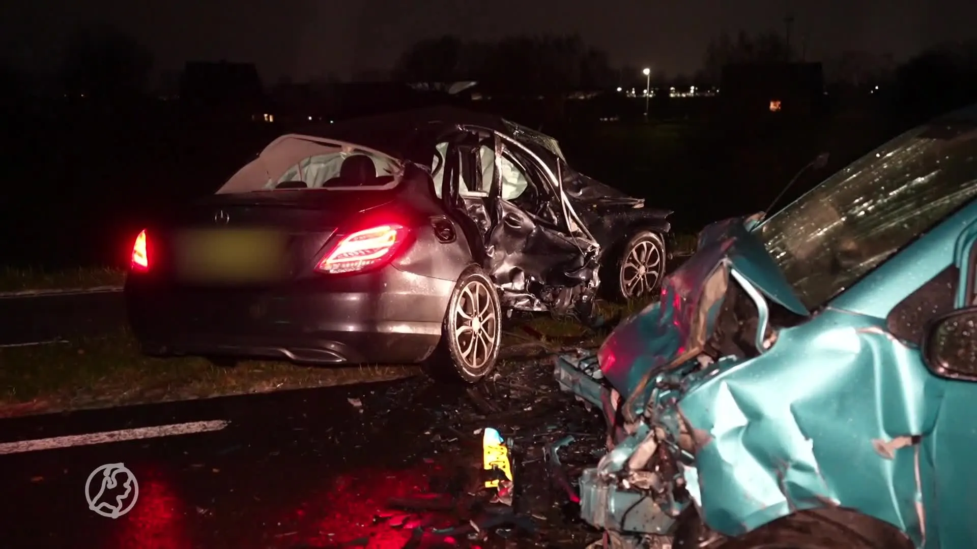 Ongeluk door gladheid in Lathum