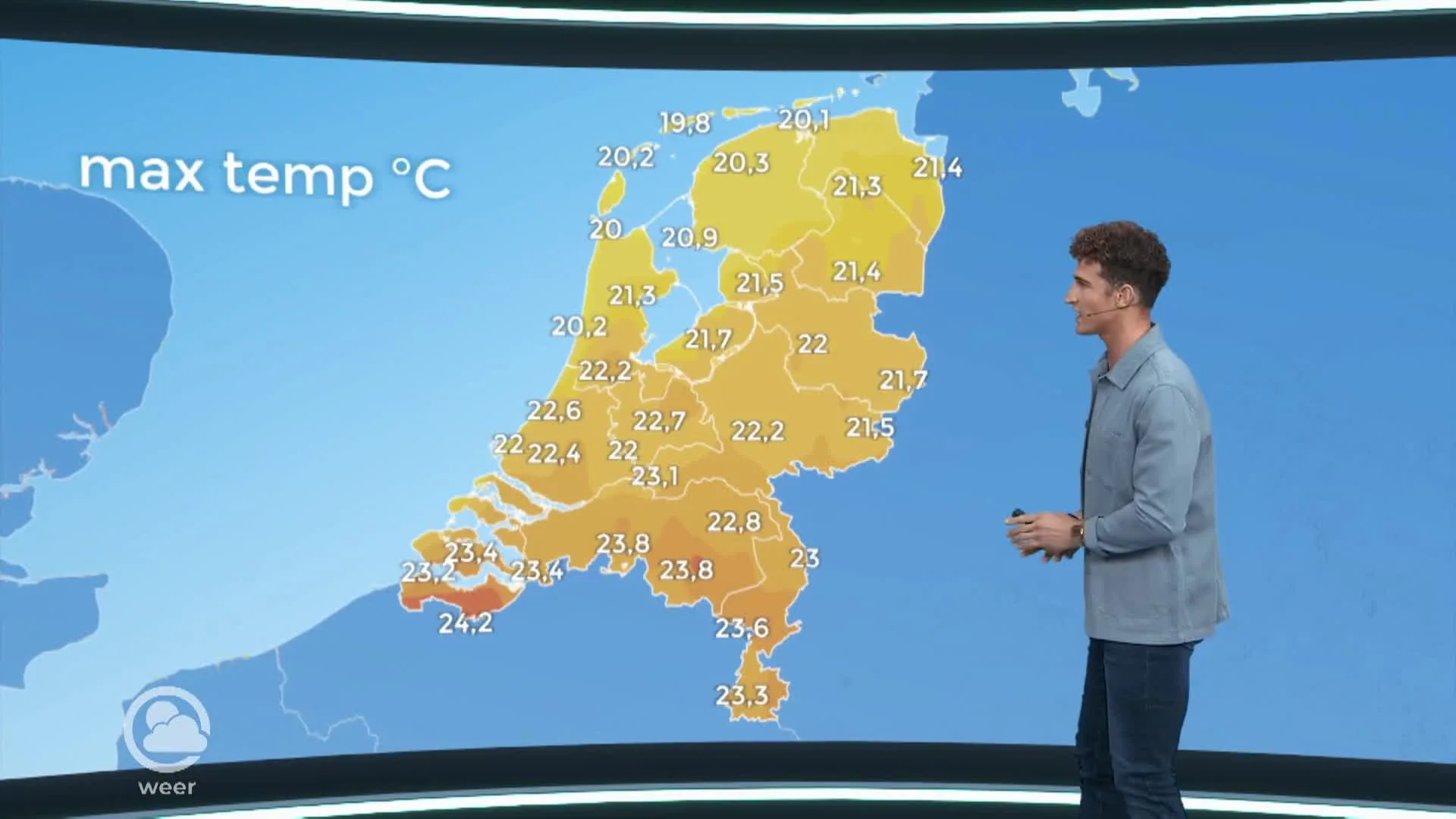 Weerbericht dinsdagavond 10 oktober 2023