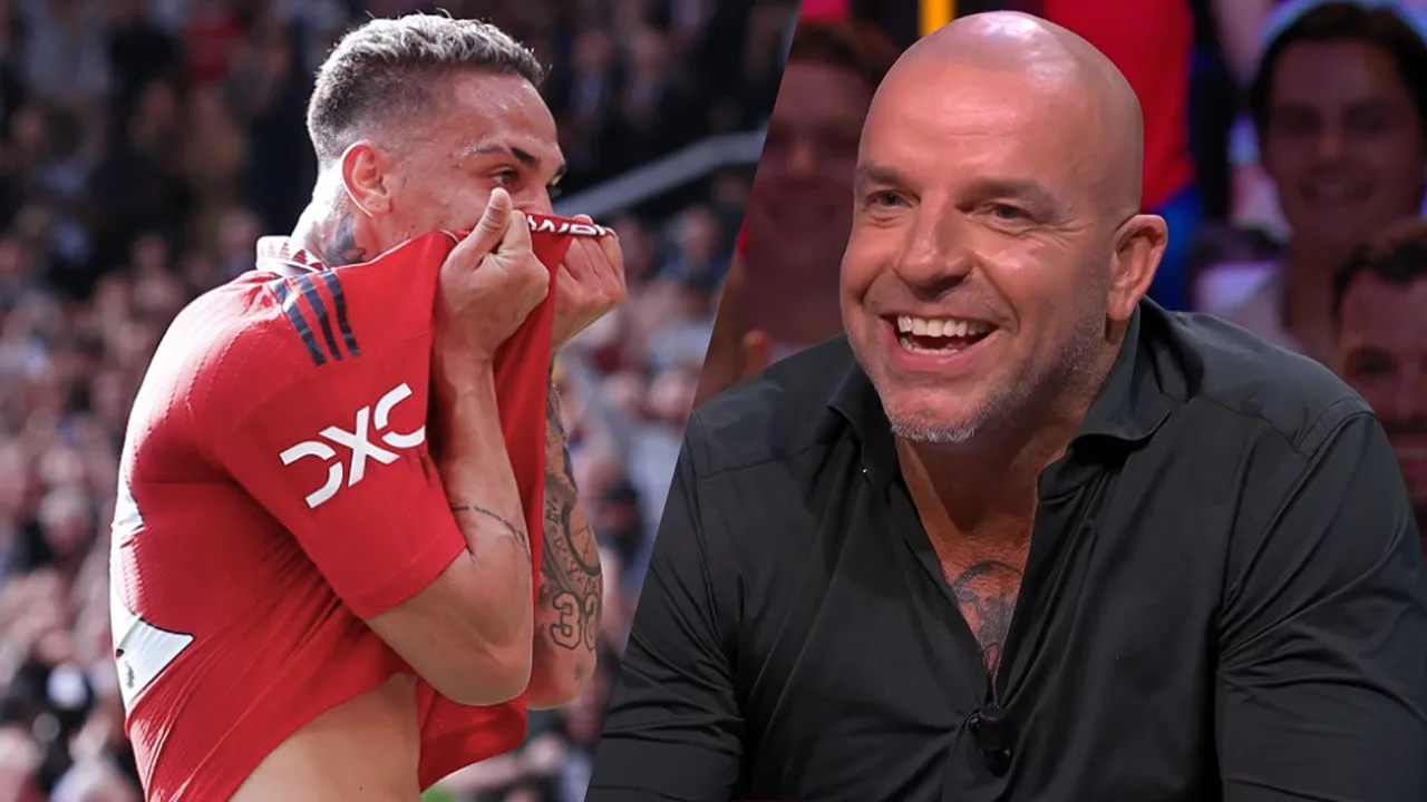 Andy ziet Antony het logo van Manchester United kussen: 'Ik kus liever andere dingen'