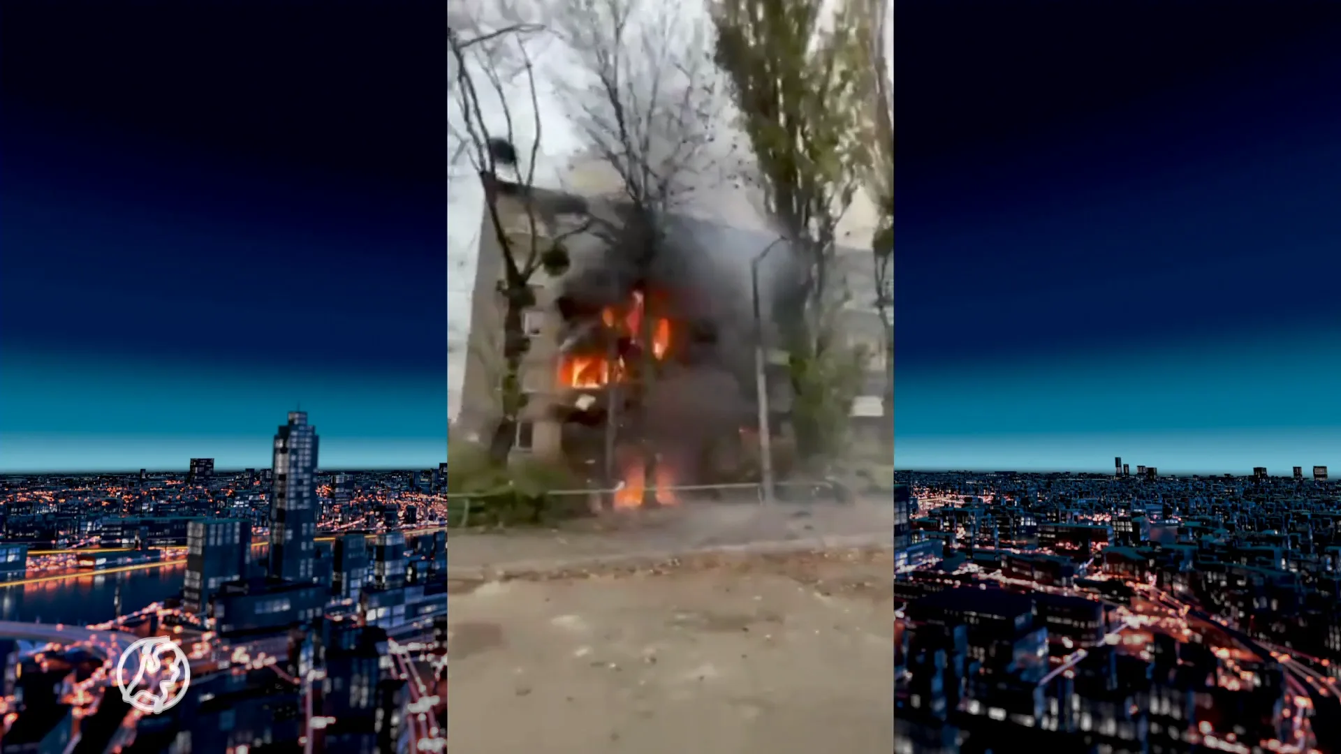 Minister Hoekstra en delegatie schuilkelder in, knallen te horen in Kiev