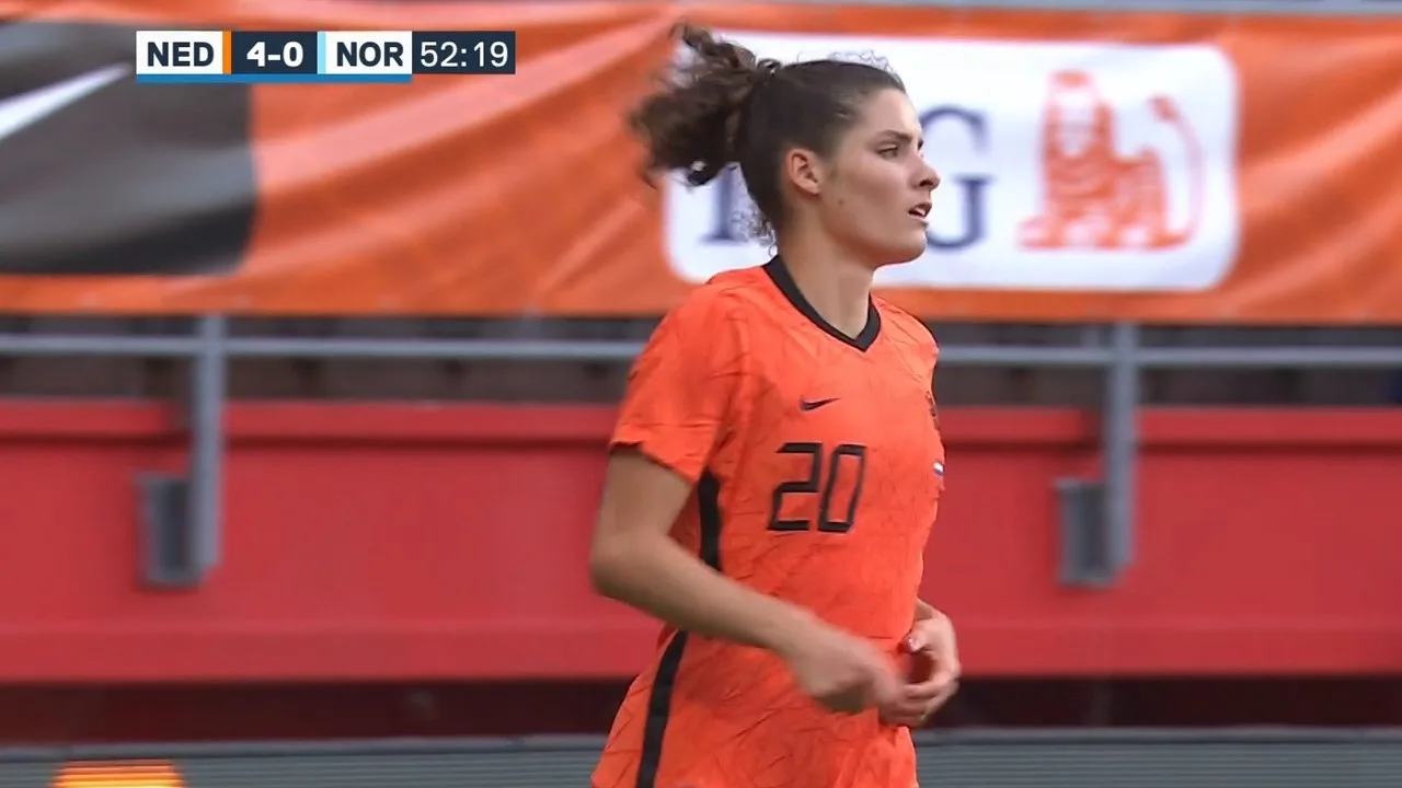 VIDEOGOAL: Oranje Leeuwinnen - Noorwegen 4-0 (Janssen)