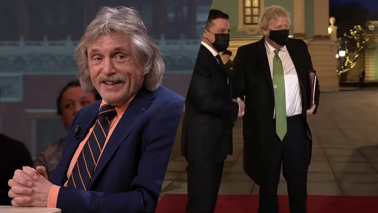 Johan ziet Boris Johnson: 'Hij kan met die stropdas z'n lul afvegen!'