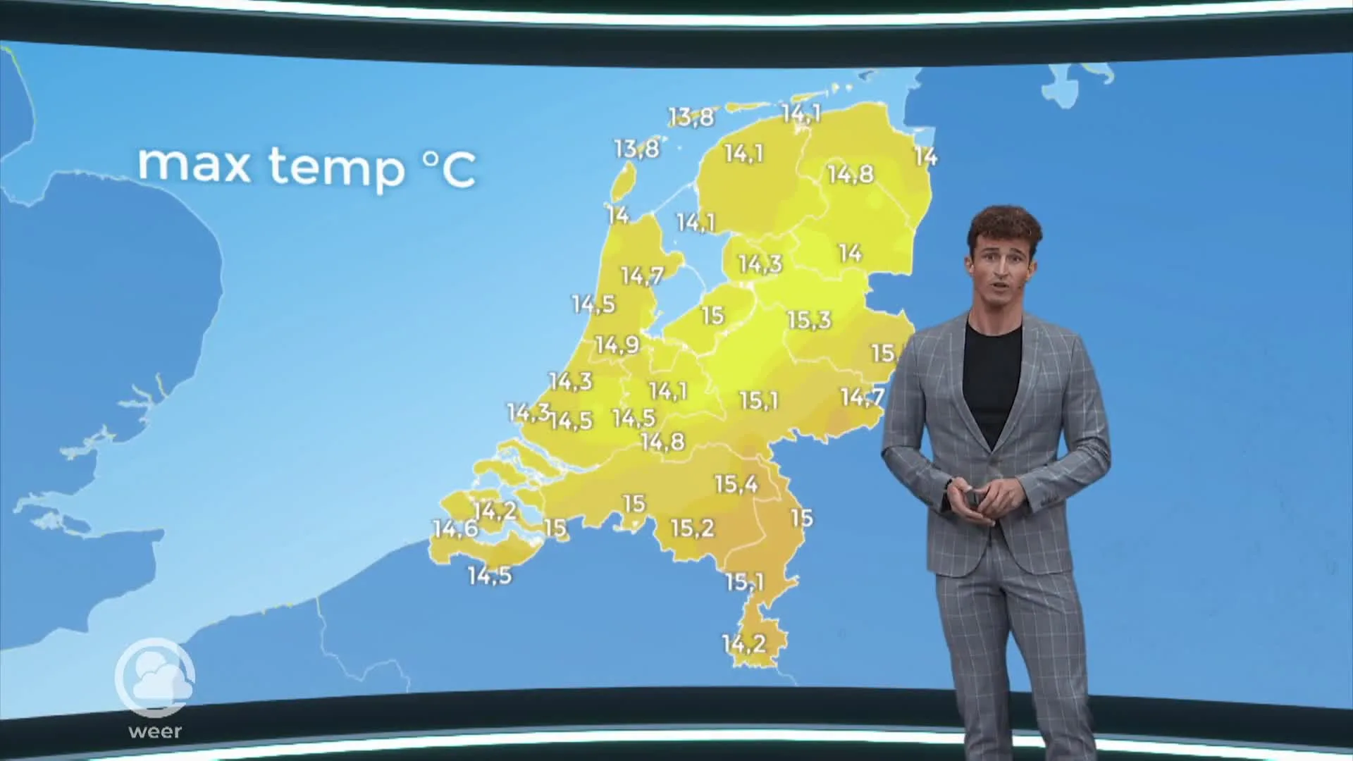 Weerbericht zaterdagavond 14 oktober 2023