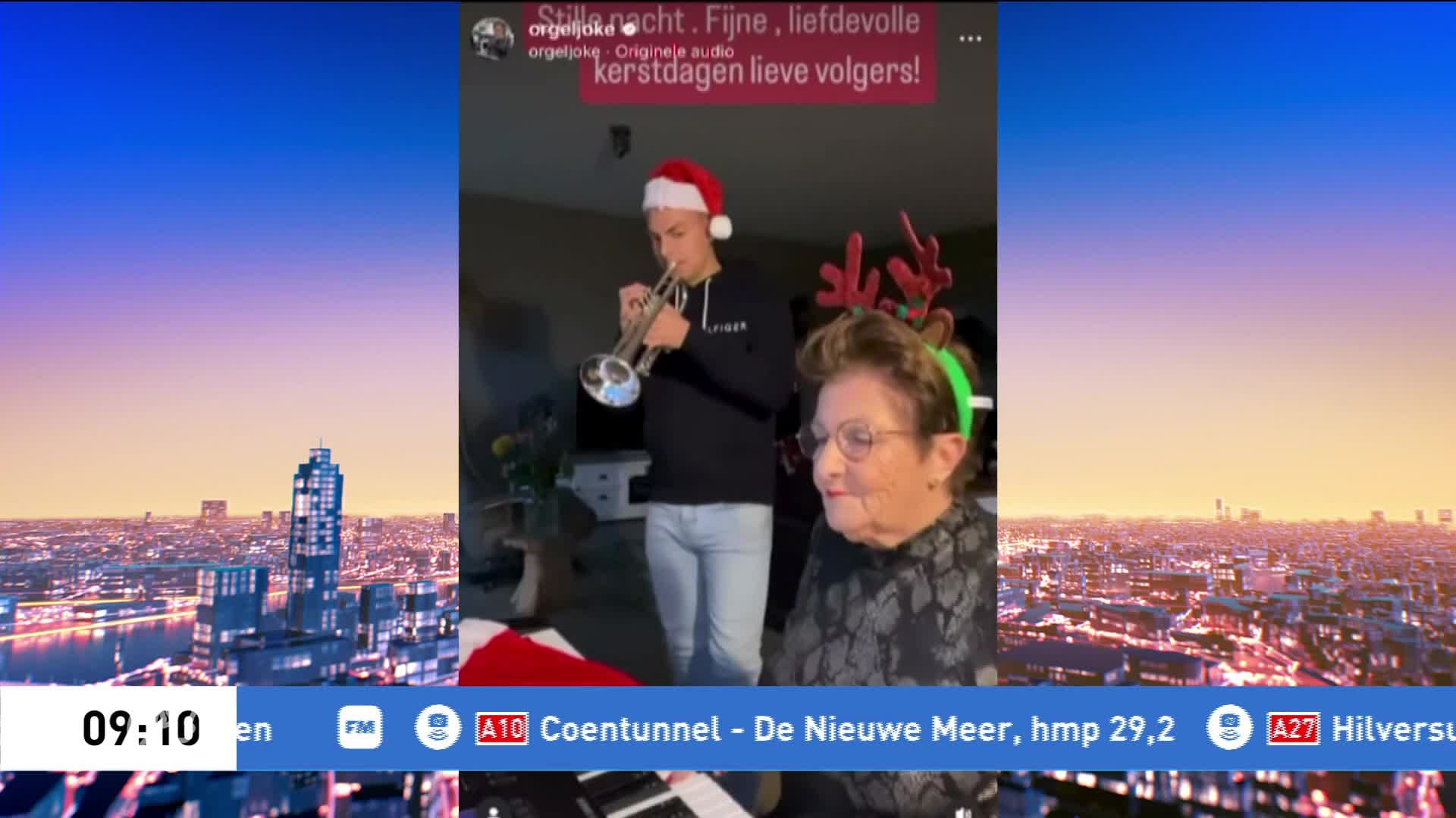 Orgel Joke stuurt kerstgroet vanuit het ziekenhuis