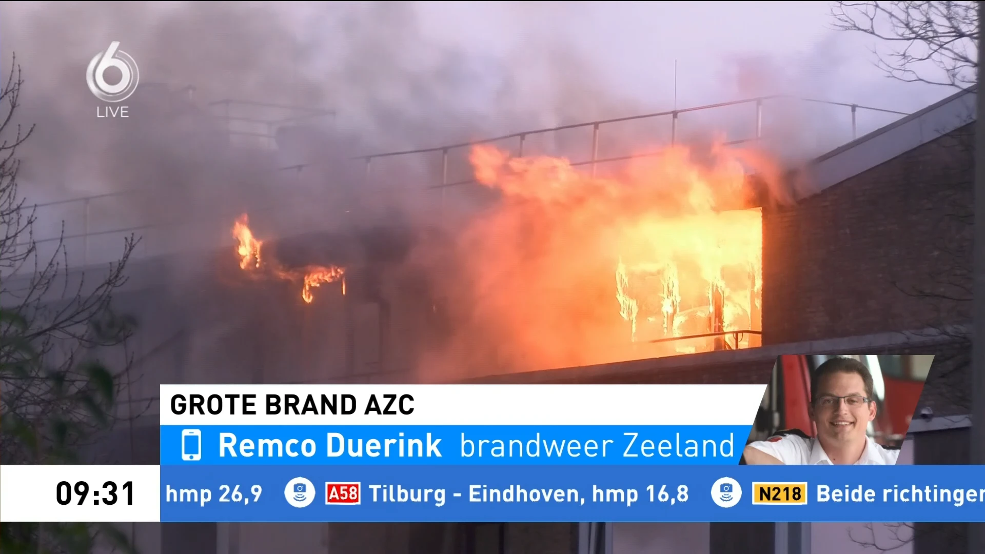 Zeer grote brand slaat uit azc Middelburg, brandweer evacueert honderden bewoners