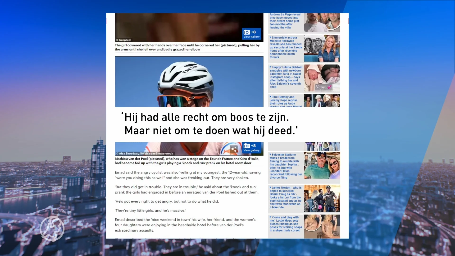 Vader van meisjes die Van der Poel uit zijn slaap hielden: 'Hij had alle recht om boos te zijn'