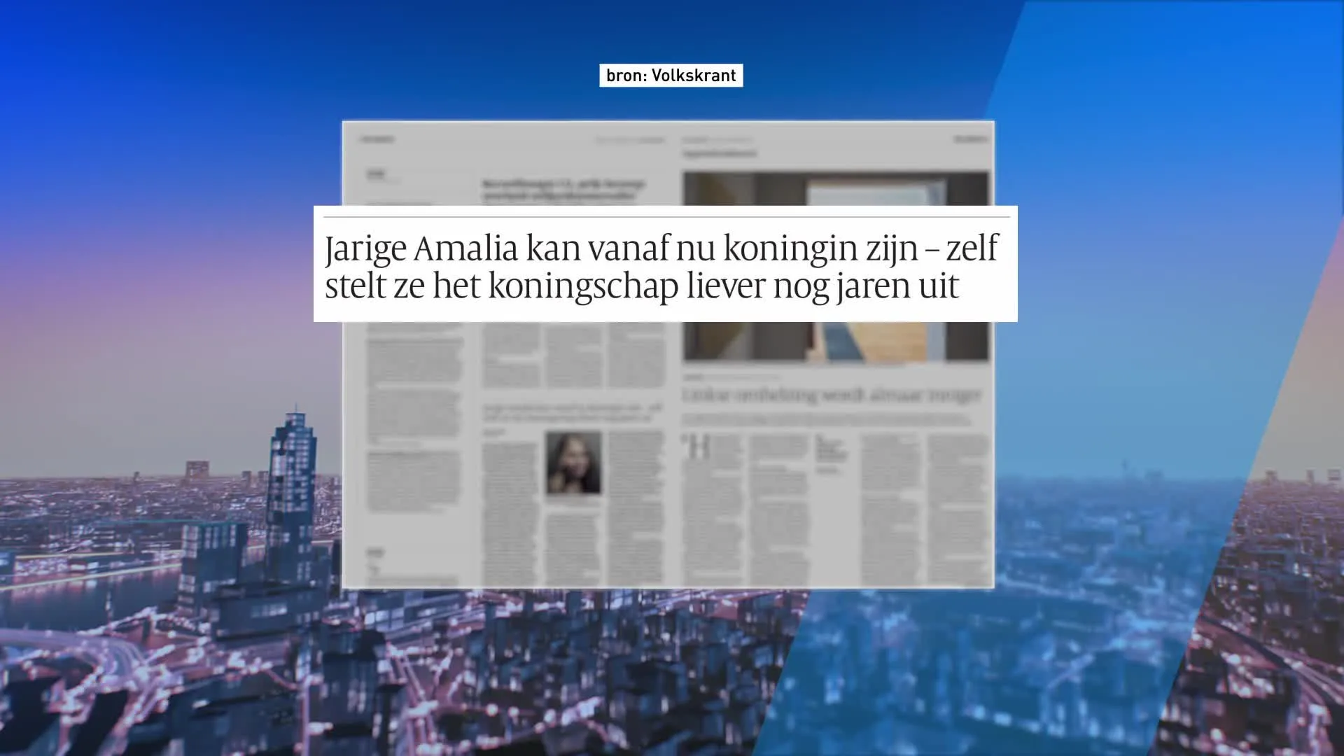 Kranten over prinses Amalia