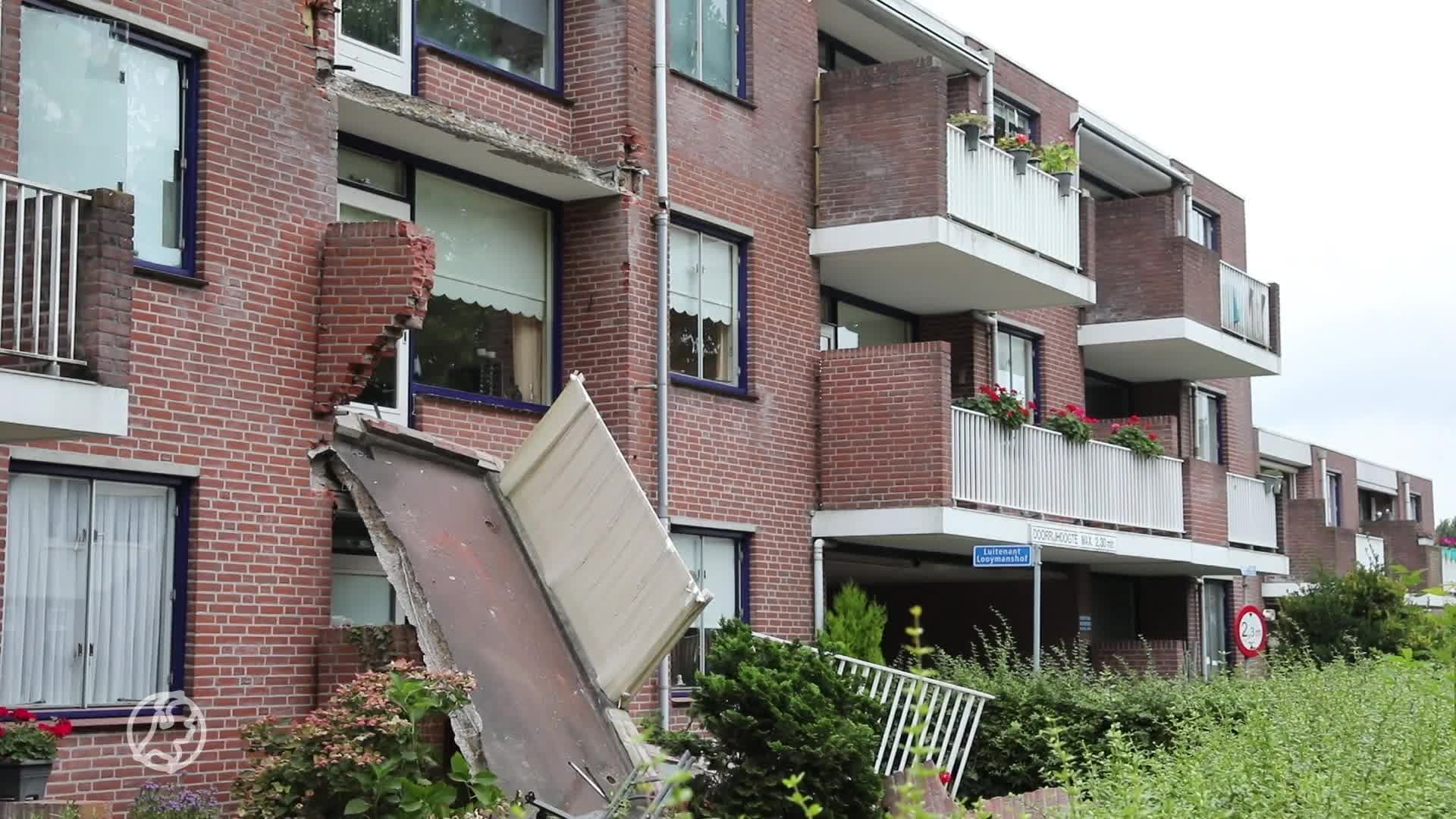 Balkons storten naar beneden in Oudenbosch