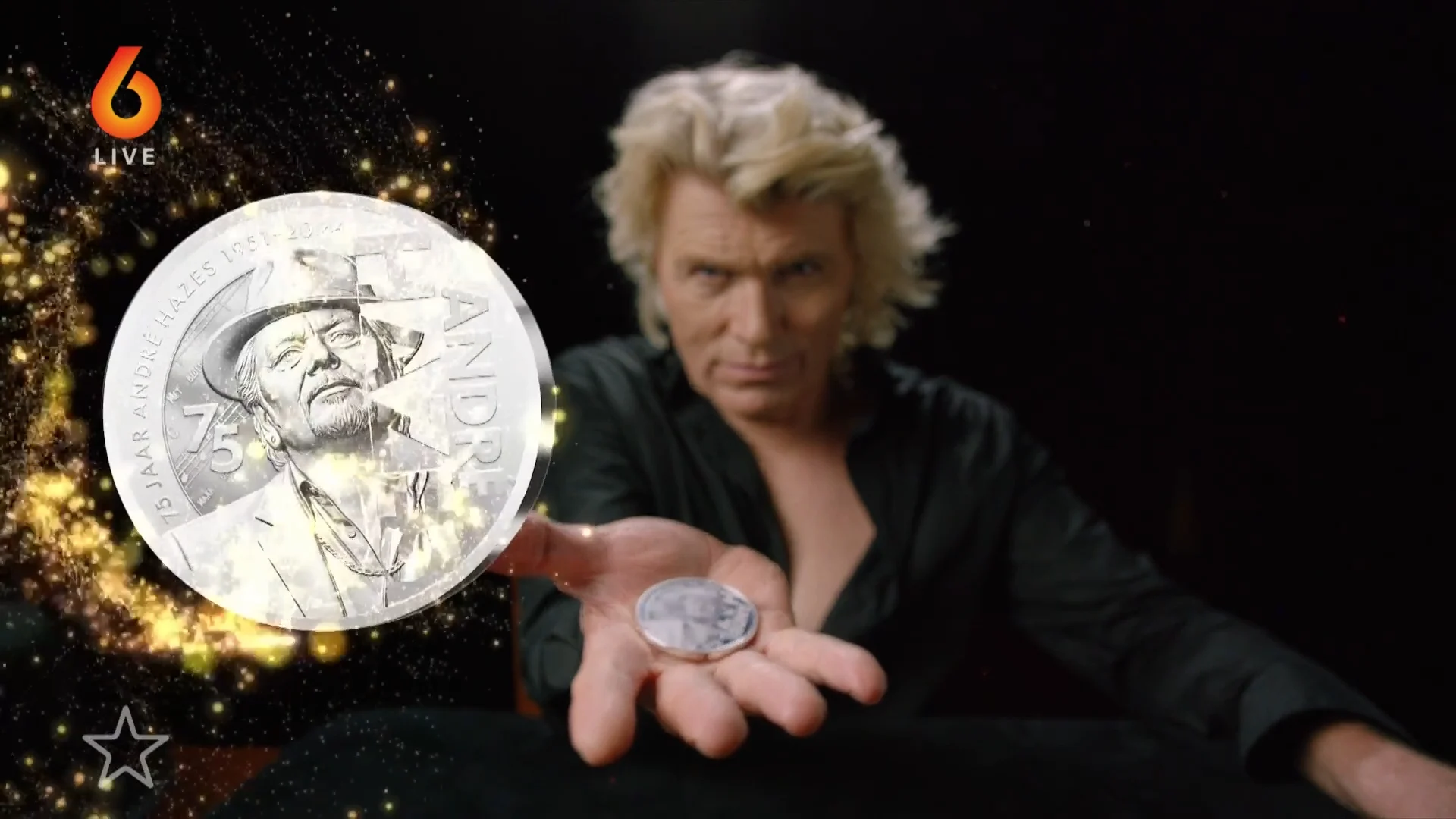 Hans Klok onthult eremunt André Hazes senior in Shownieuws