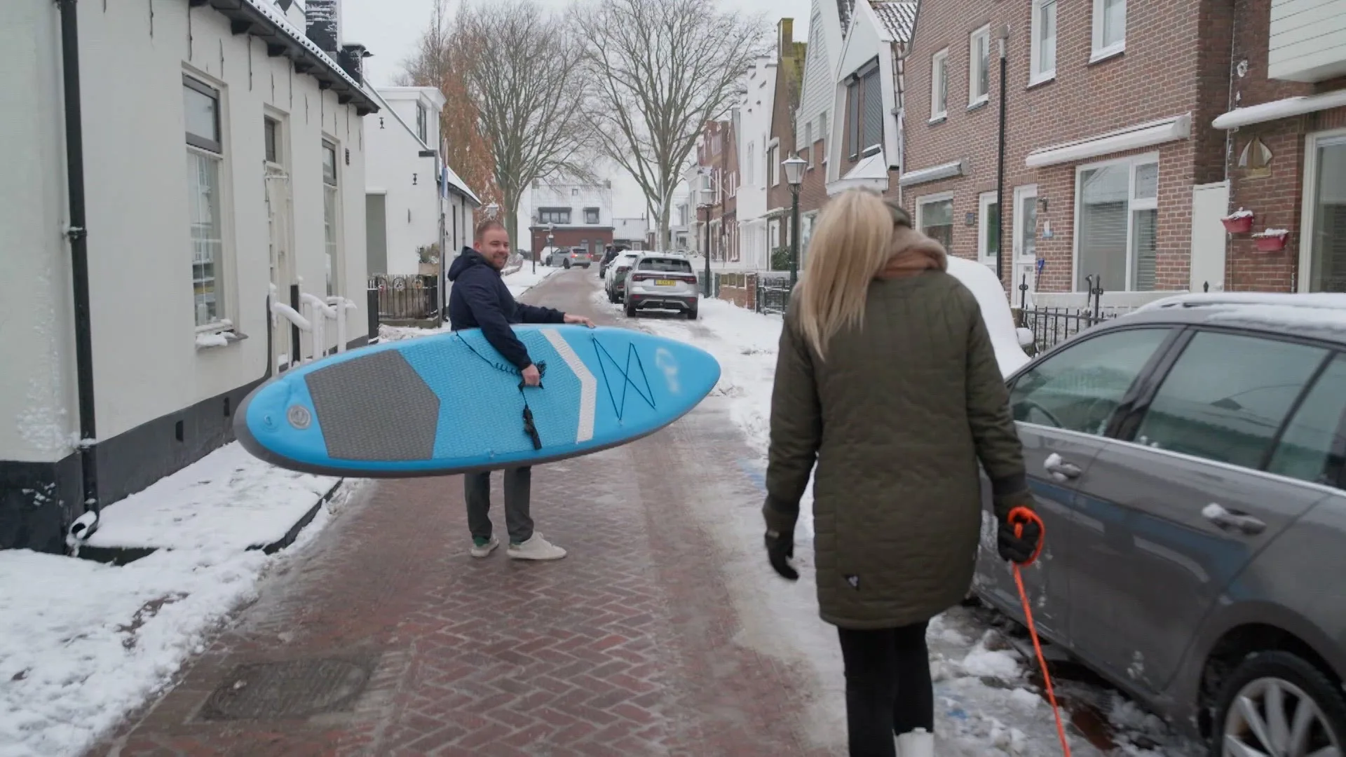 Sneeuwpret op Urk met Bert en Gre!