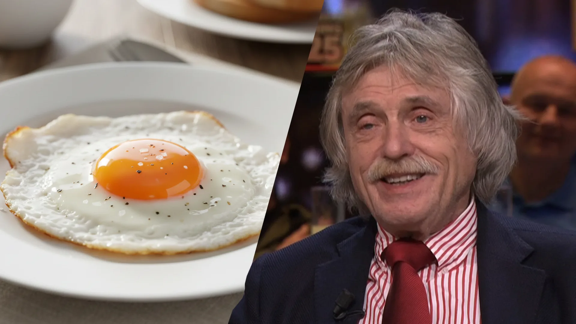 Johan Derksen vertelt in geuren en kleuren hoe hij zijn eitje het liefst gebakken heeft