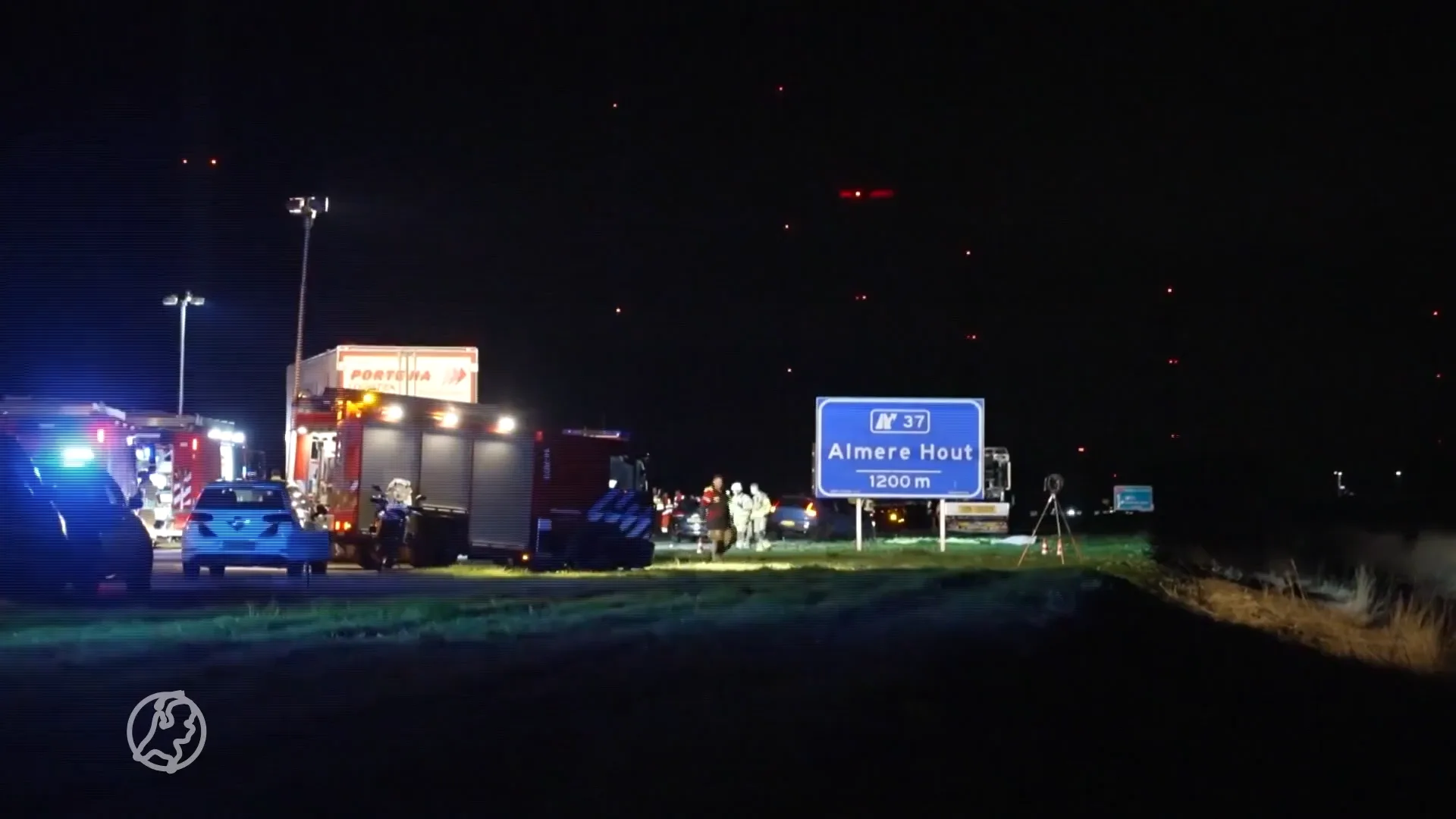Automobilist omgekomen door aanrijding op A27 bij Almere