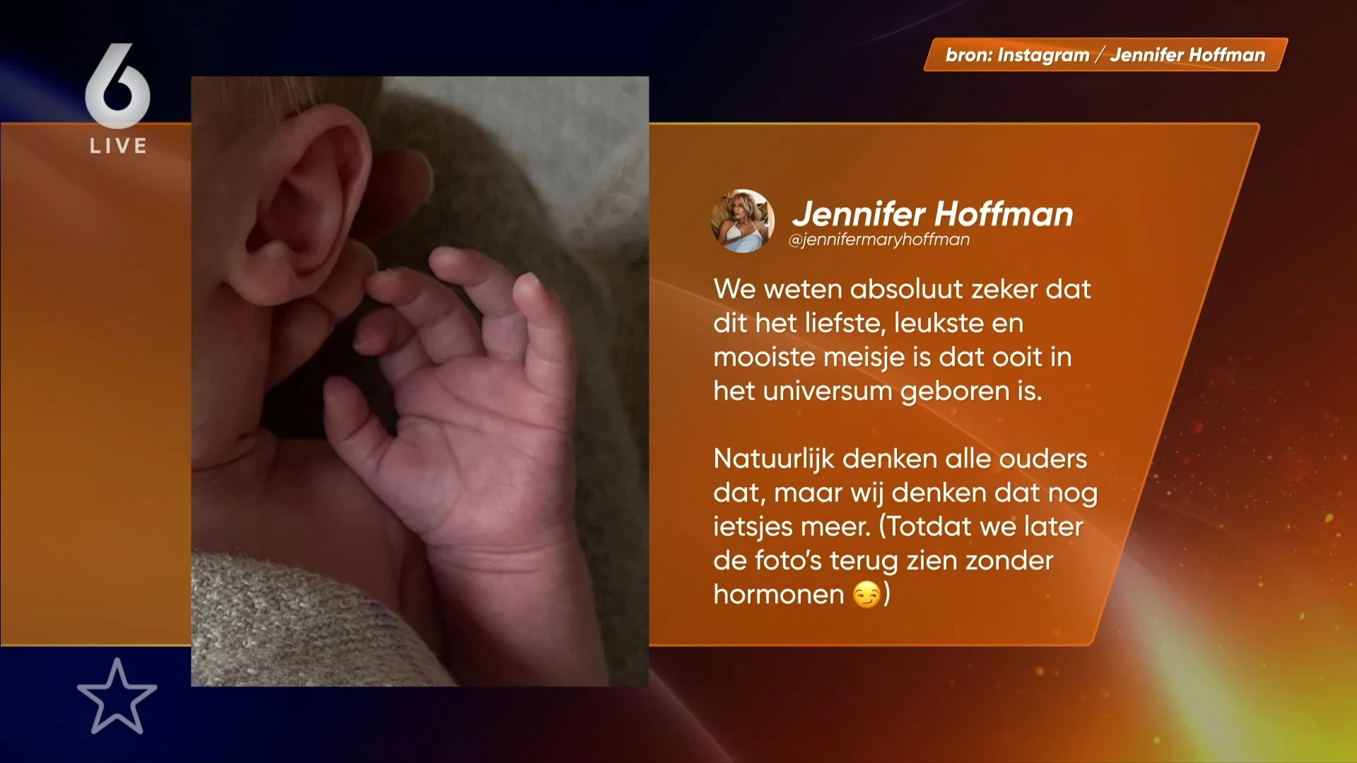 Jennifer Hoffman bevallen van tweede kindje