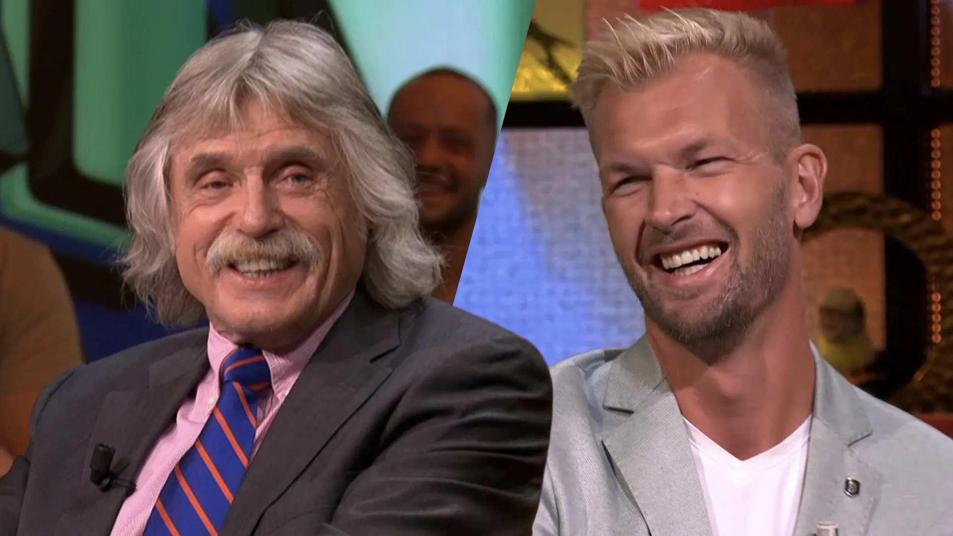 Johan Derksen hoort dat Ruben van Gucht drie vrouwen heeft: 'Kan ik een week in jouw plaats?'