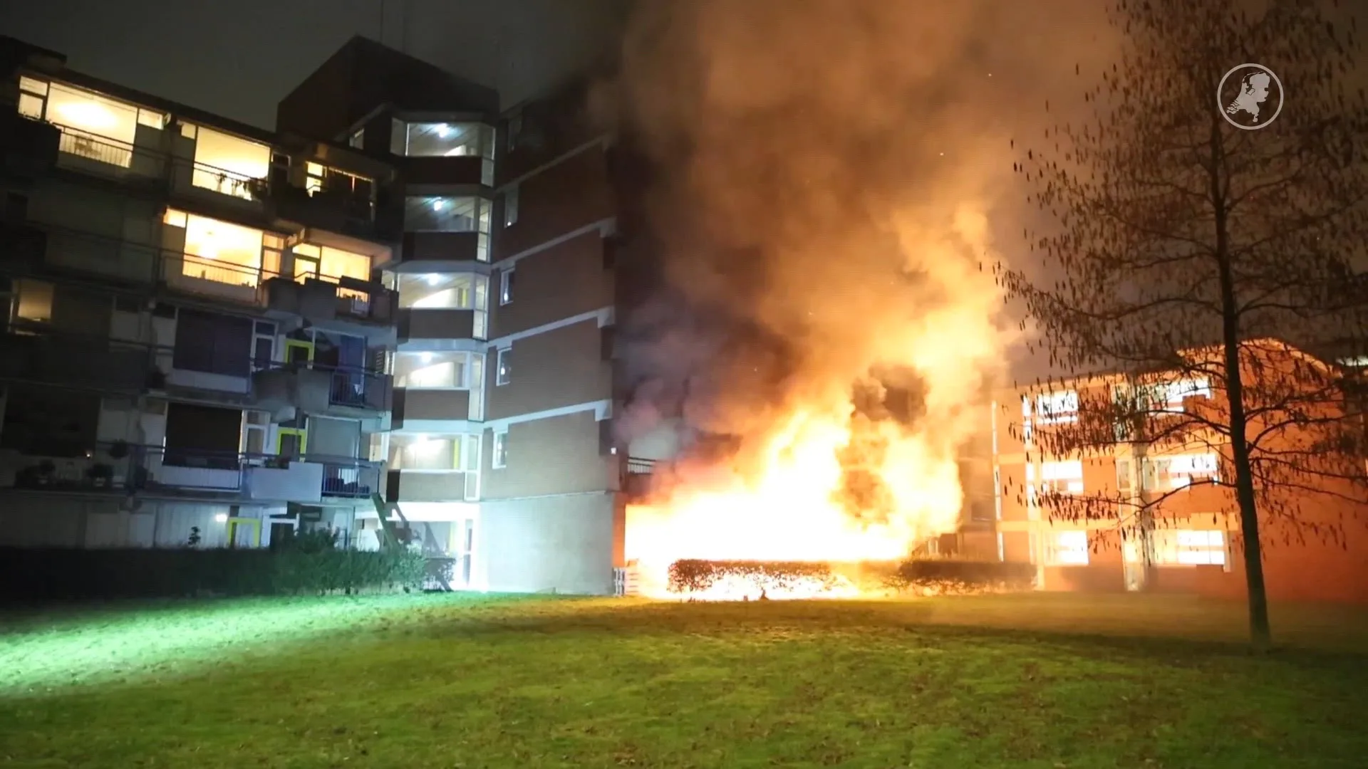 Grote brand in flat Leeuwarden