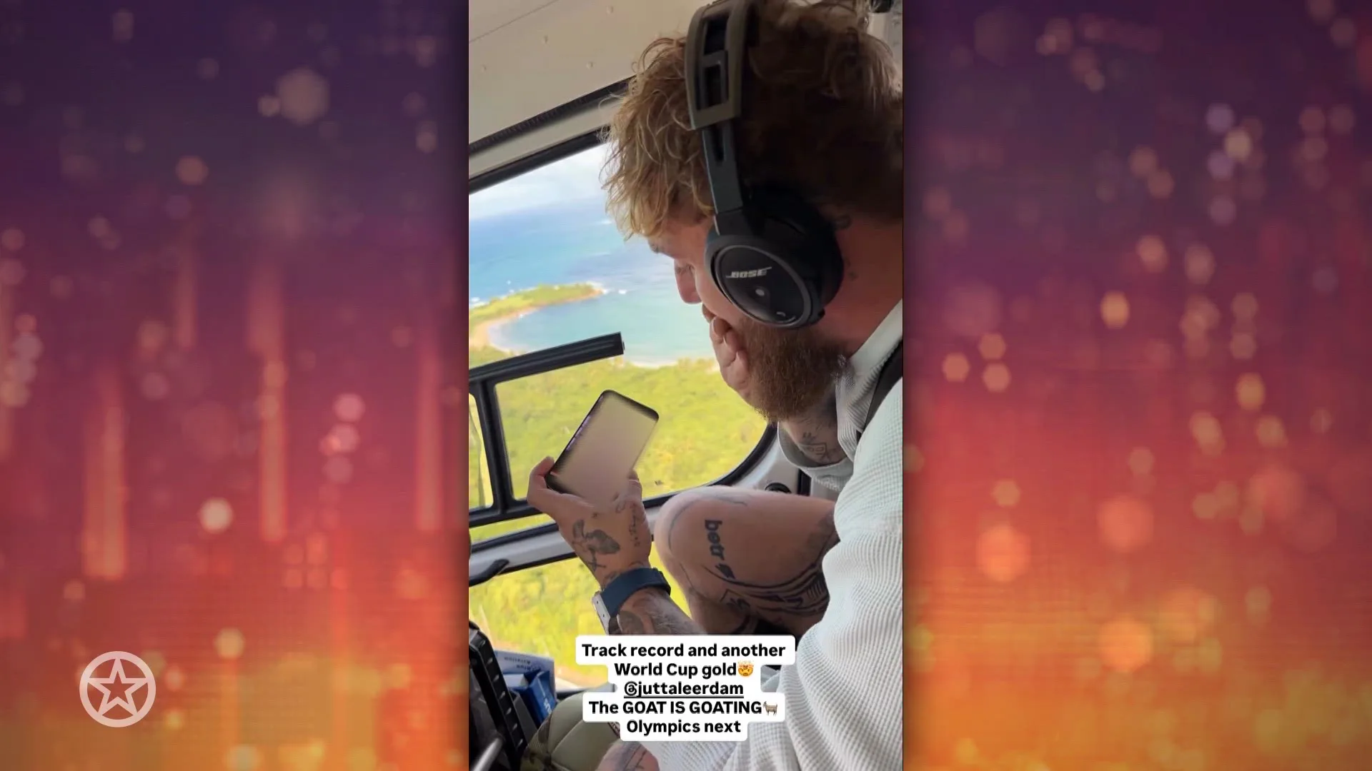 Jake Paul volgt wedstrijd Jutta Leerdam vanuit de lucht