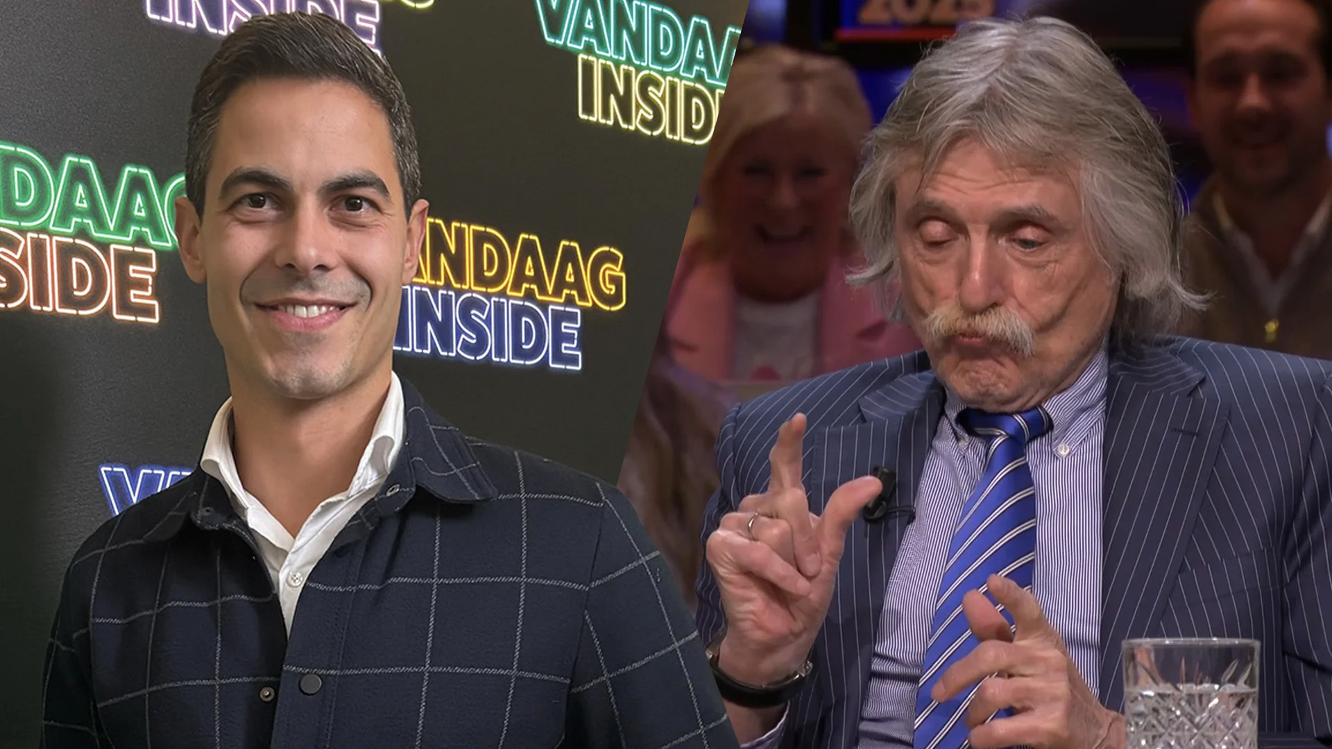 Johan Derksen vertelt op geheel eigen wijze over bijzondere wc-ontmoeting met Rob Jetten