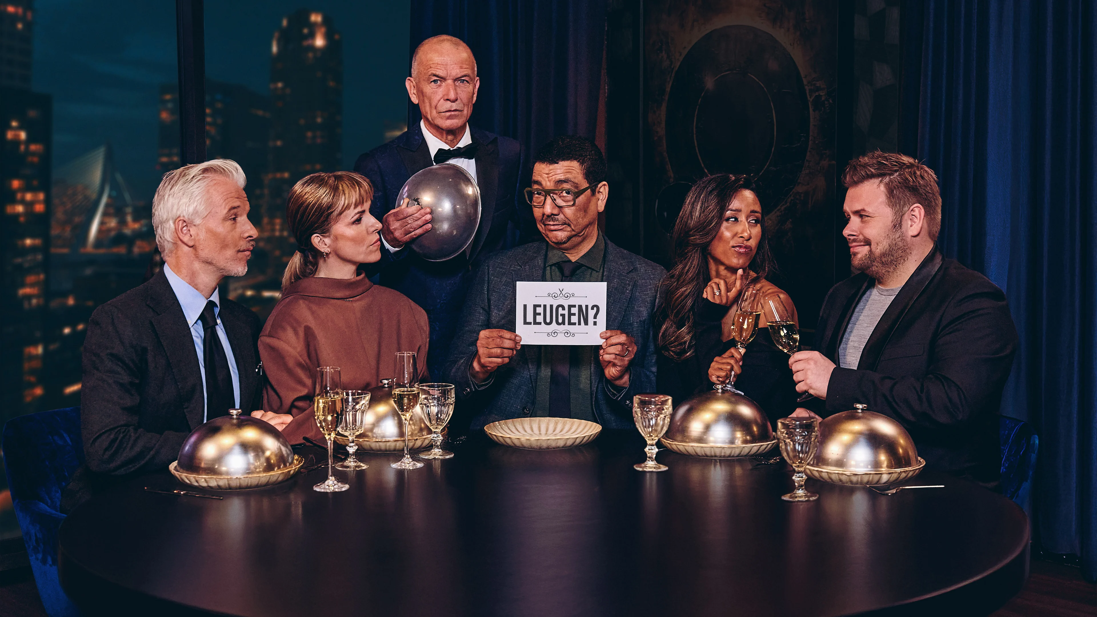 Jörgen Raymann, Thomas van Groningen, Arno Kantelberg, Airen Mylene en Josje Huisman