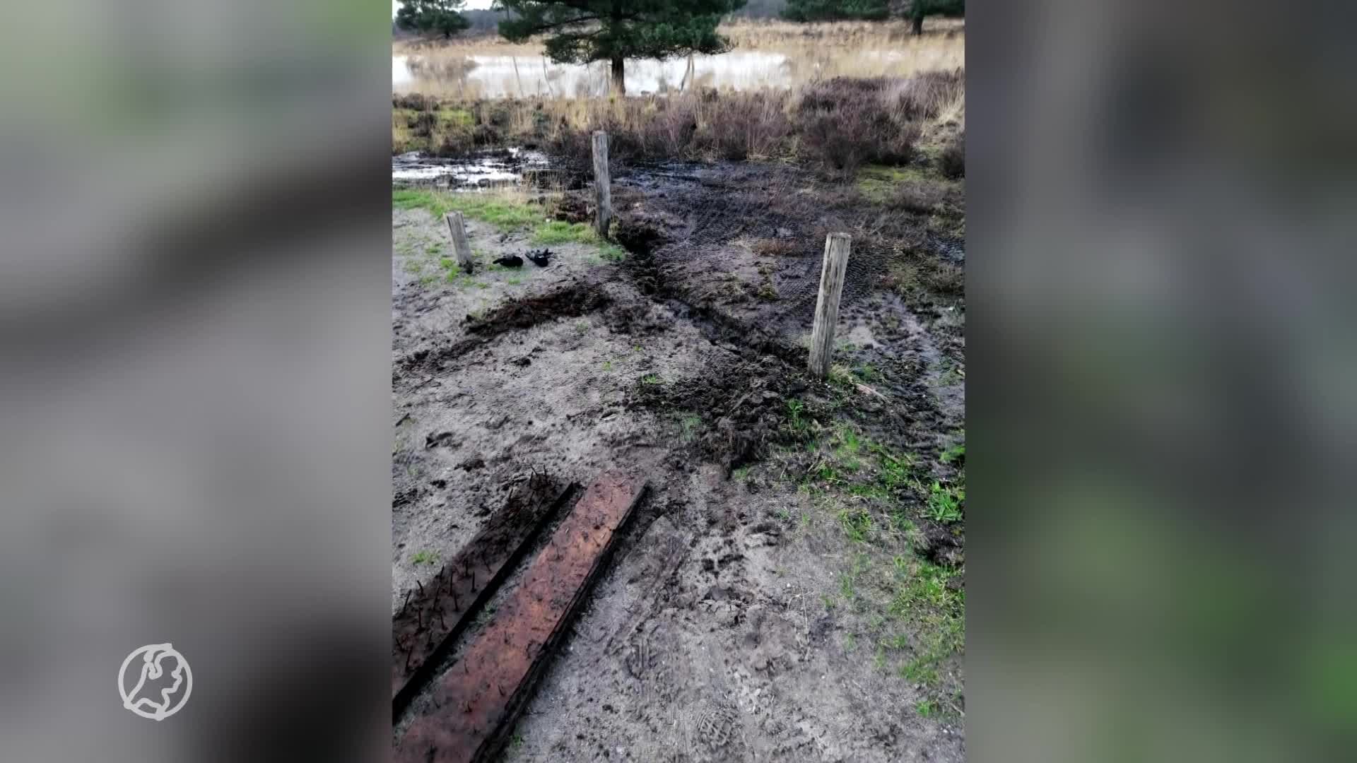'Zieke geest' graaft planken met spijkers in zandpaden op heide in Heeze: 'Doodeng!'