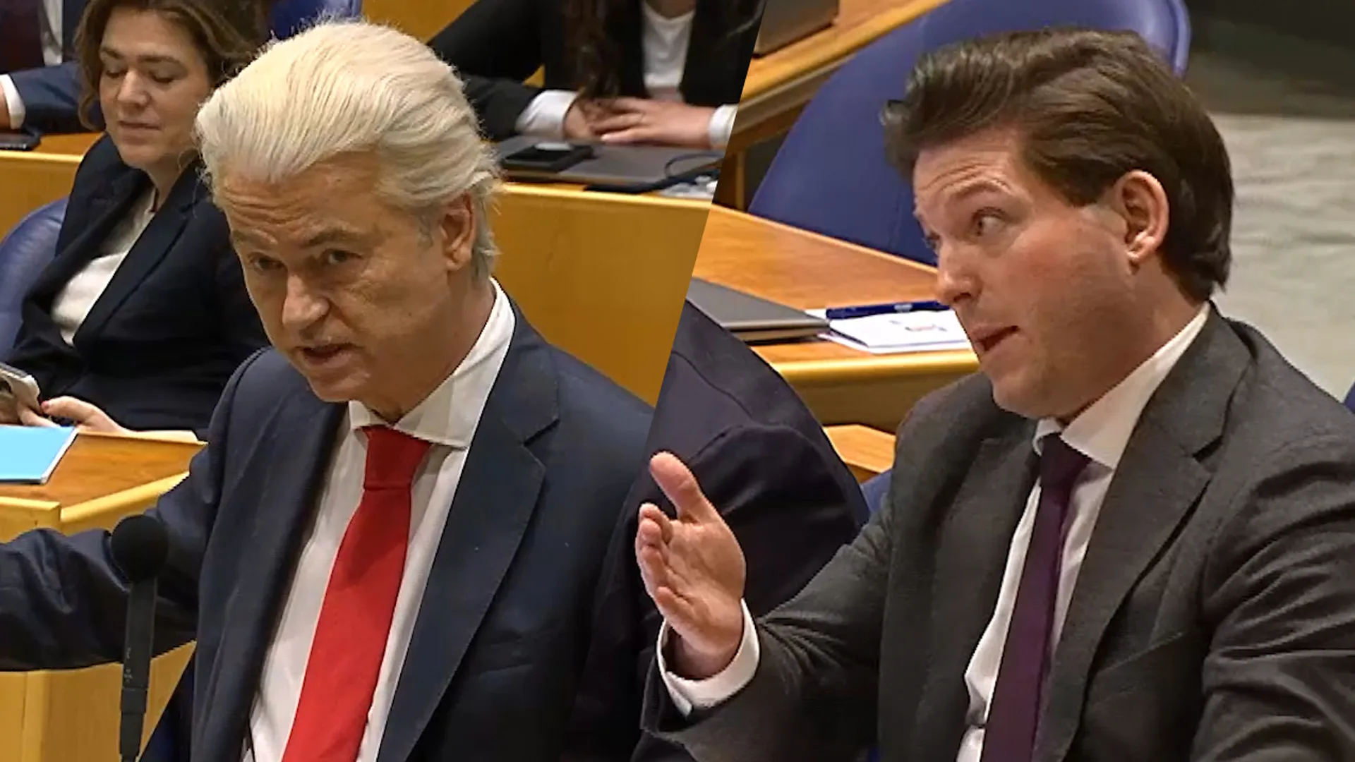 Kamervoorzitter Thom van Campen roept Geert Wilders tot de orde: 'Wat gebeurt hier nou toch?!'