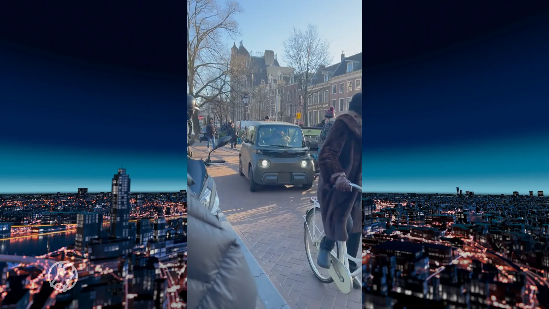 Man (40) aangehouden na doldwaze rit in brommobiel door Amsterdam