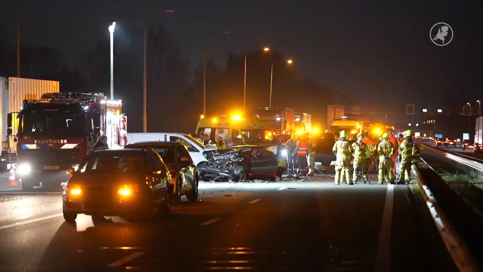 Zwaar ongeval op A12 voor Duitse grens