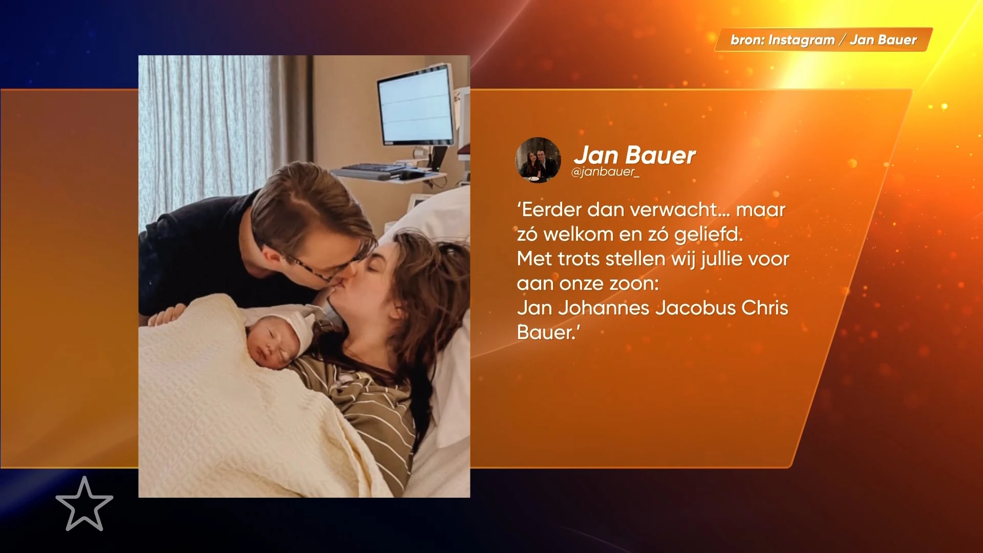 Jan Bauer en Danique zijn ouders geworden!